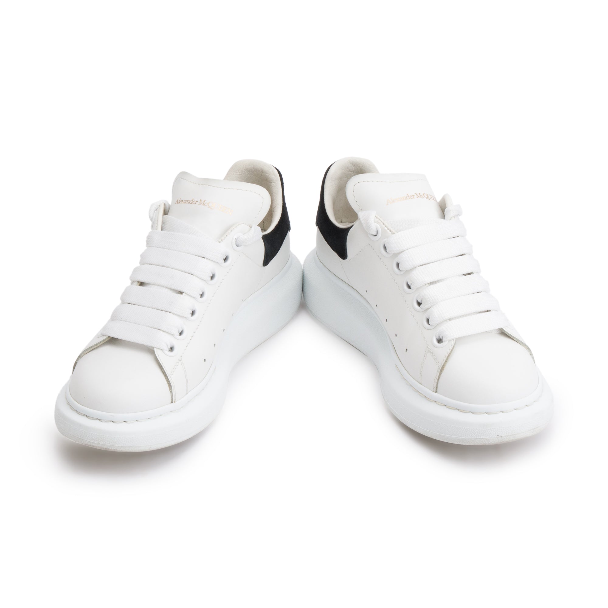 Leather Sneakers Alexander Mcqueen White And Black Suede Alexander