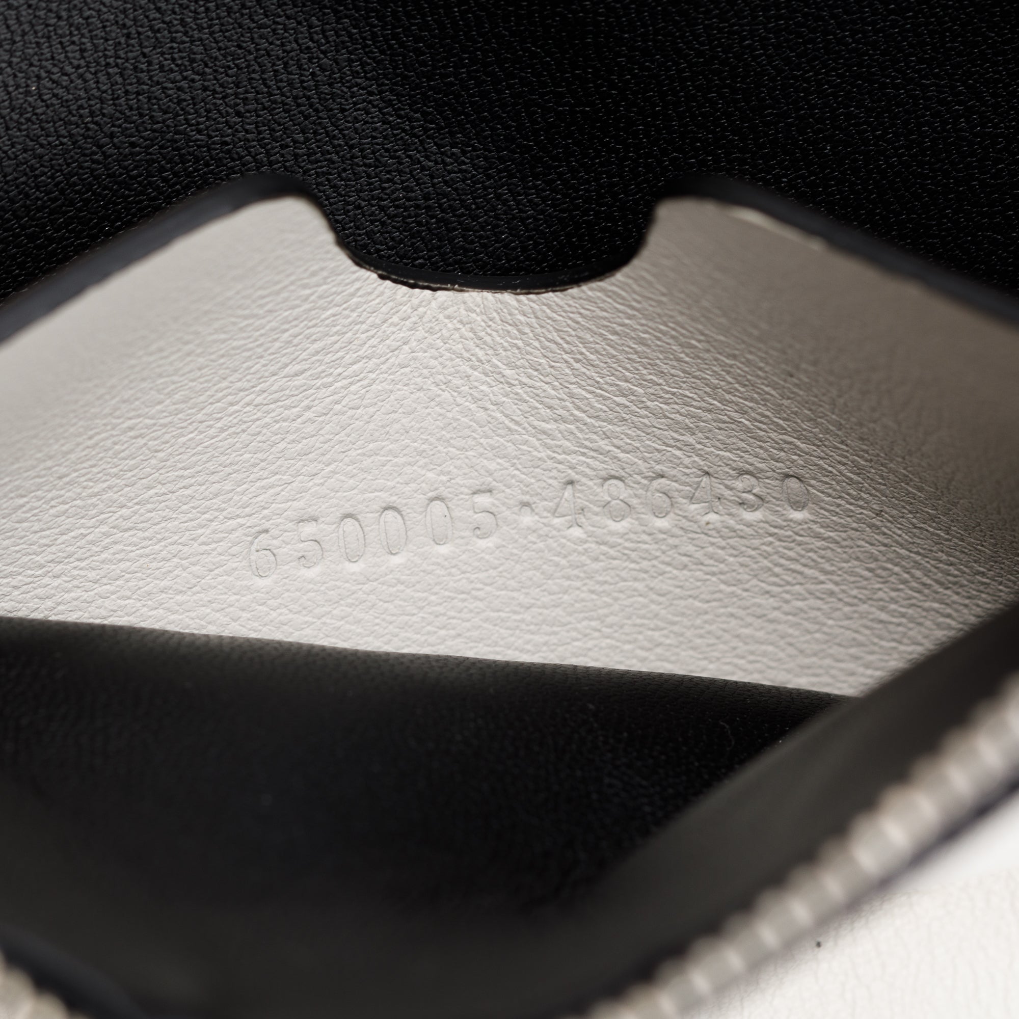 Alexander McQueen White Leather Logo Zip Pouch