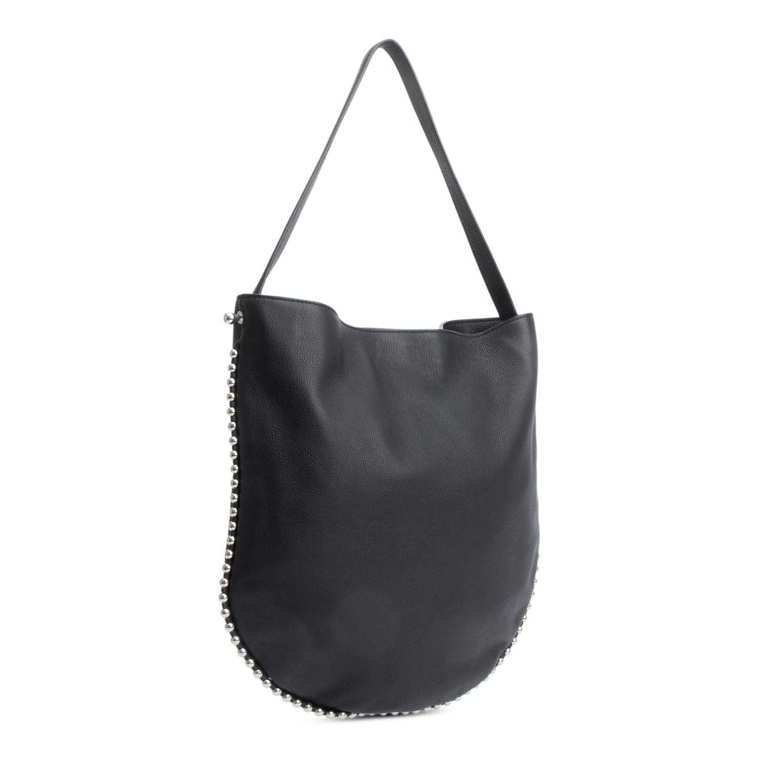 Alexander Wang Black Calfskin Leather Roxy Shoulder Bag w/ Pouch