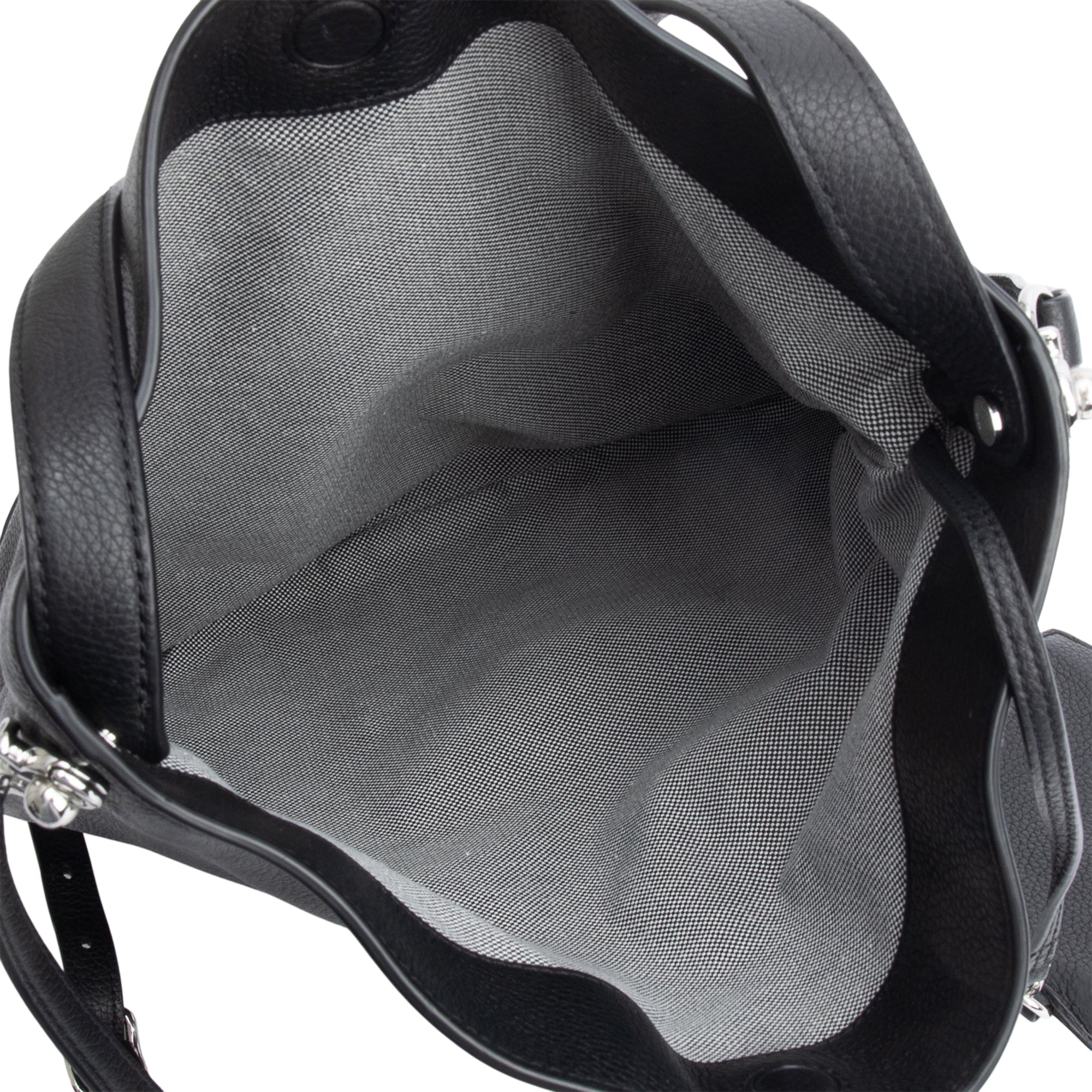 Alexander Wang Black Calfskin Leather Roxy Shoulder Bag w/ Pouch