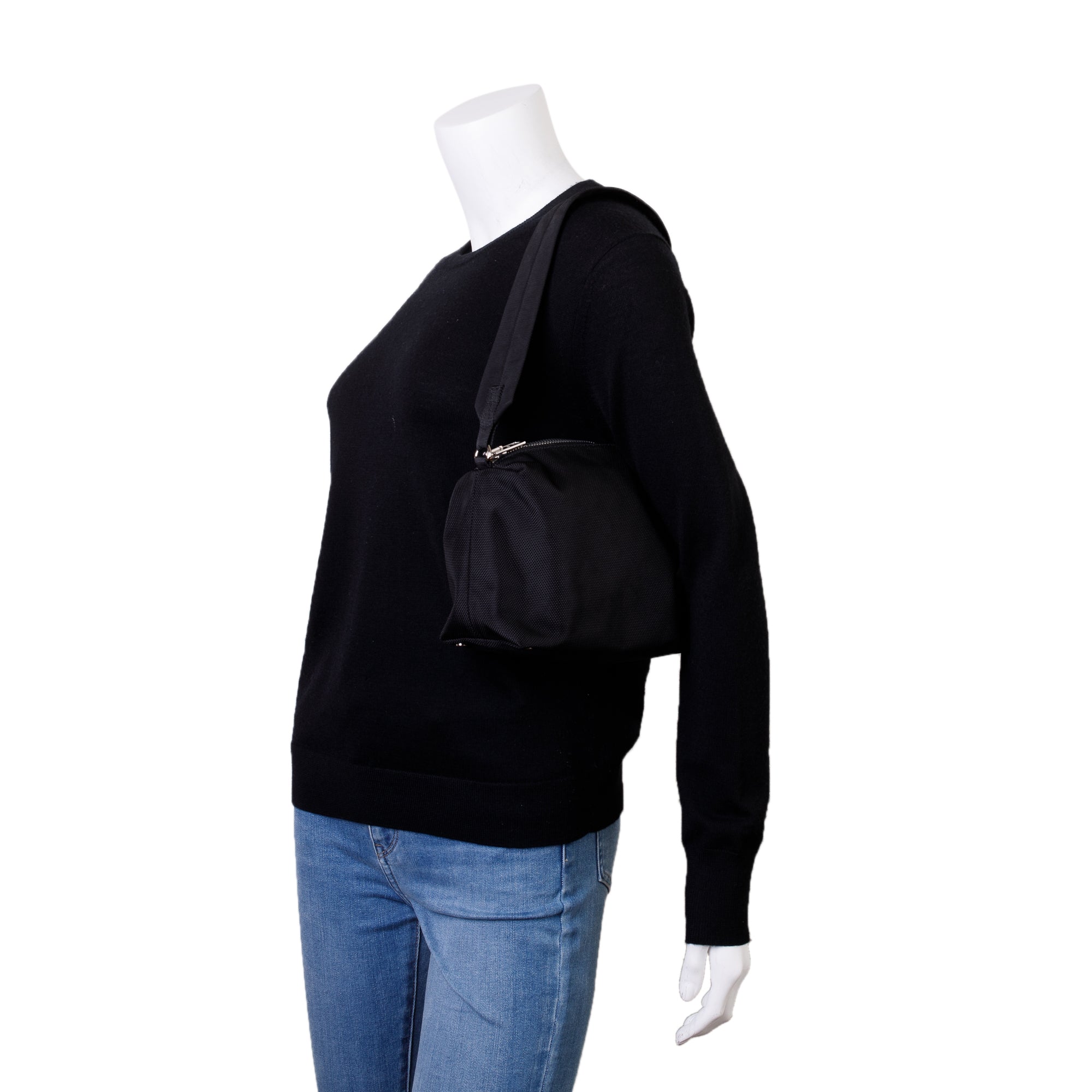 Alexander Wang Black Nylon Heiress Shoulder Bag