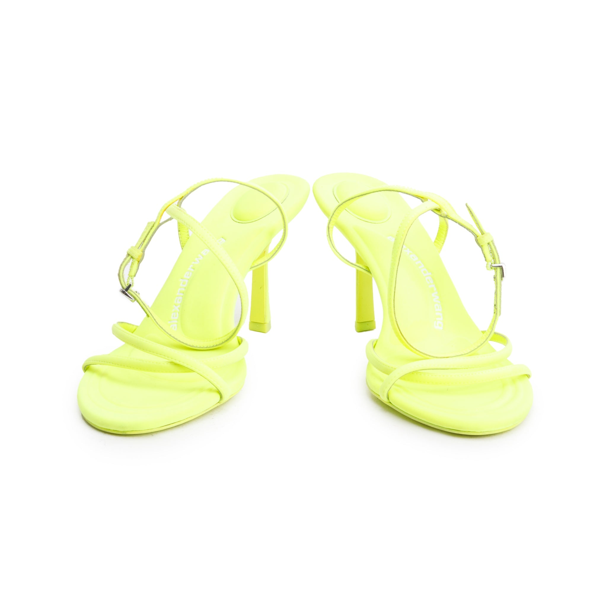 Alexander Wang Neon Green Fabric Dahlia T-Strap Sandals, Size 39 w/ Box