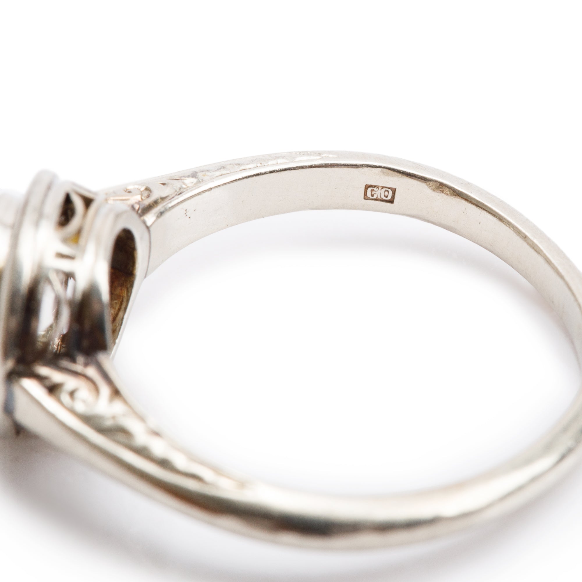 Antique 14k White Gold 1.23 ct. Diamond Solitaire Ring, Size 6