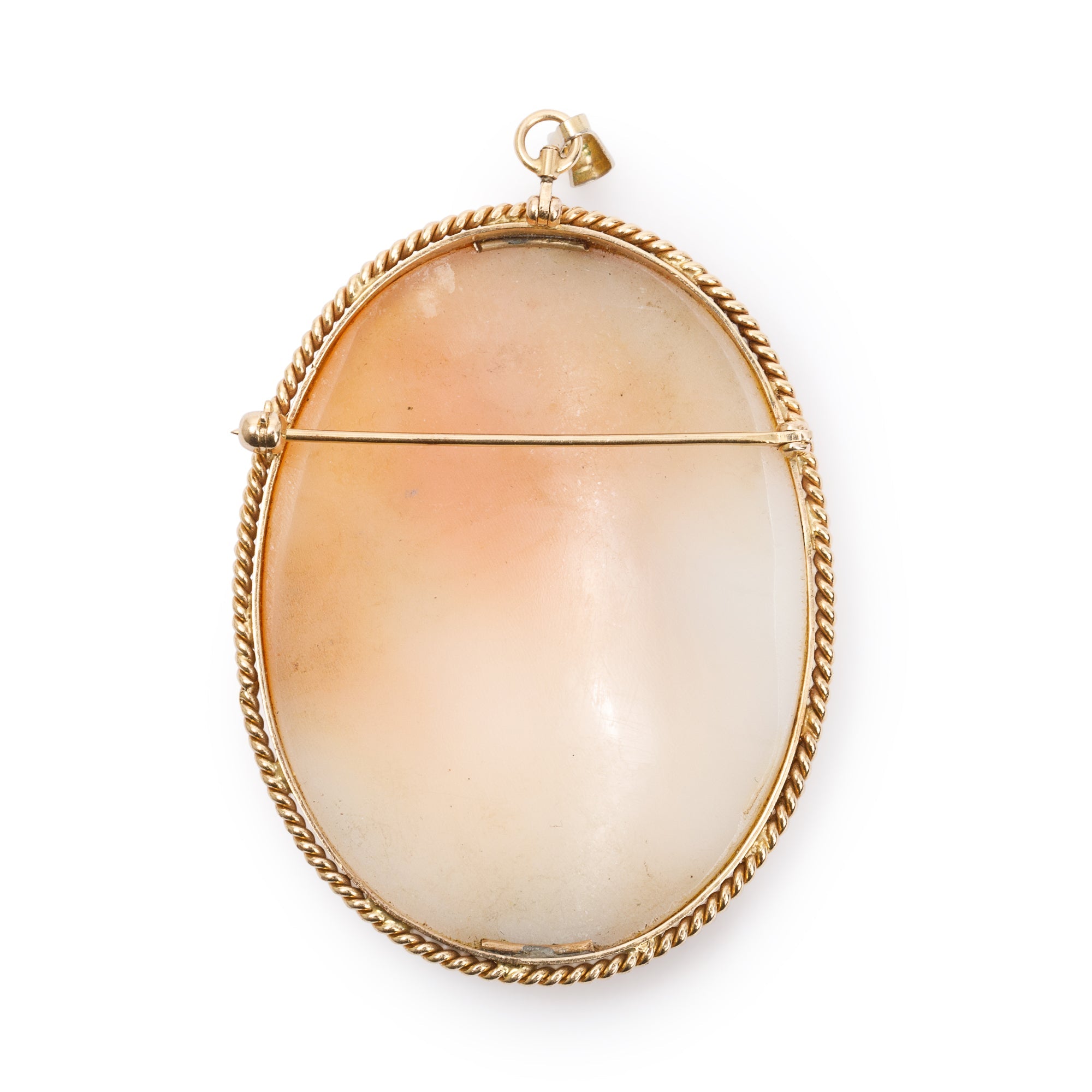 Antique 14k Yellow Gold Cameo Brooch/Pendant