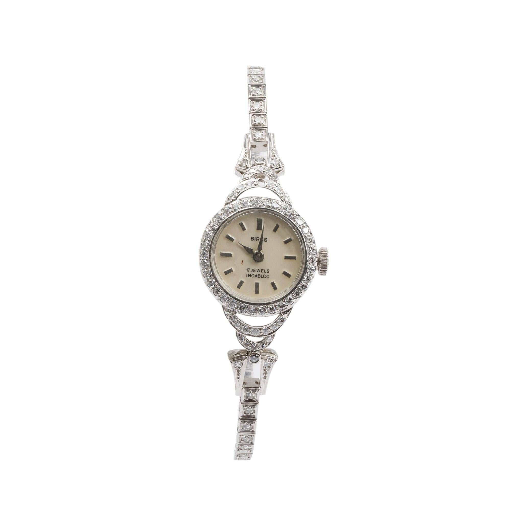 Antique Birks Platinum & Diamond Watch
