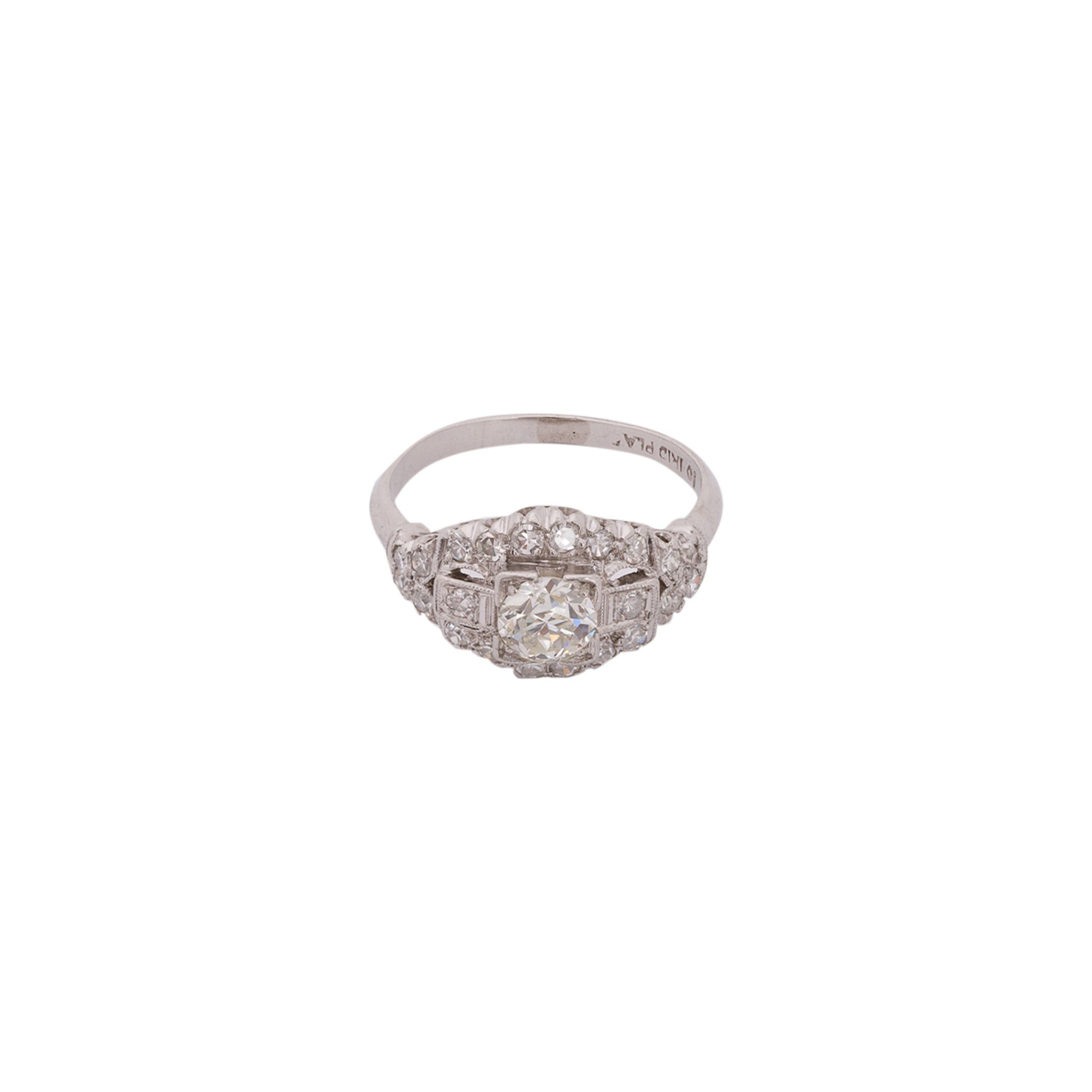 Antique Platinum Diamond Engagement Ring