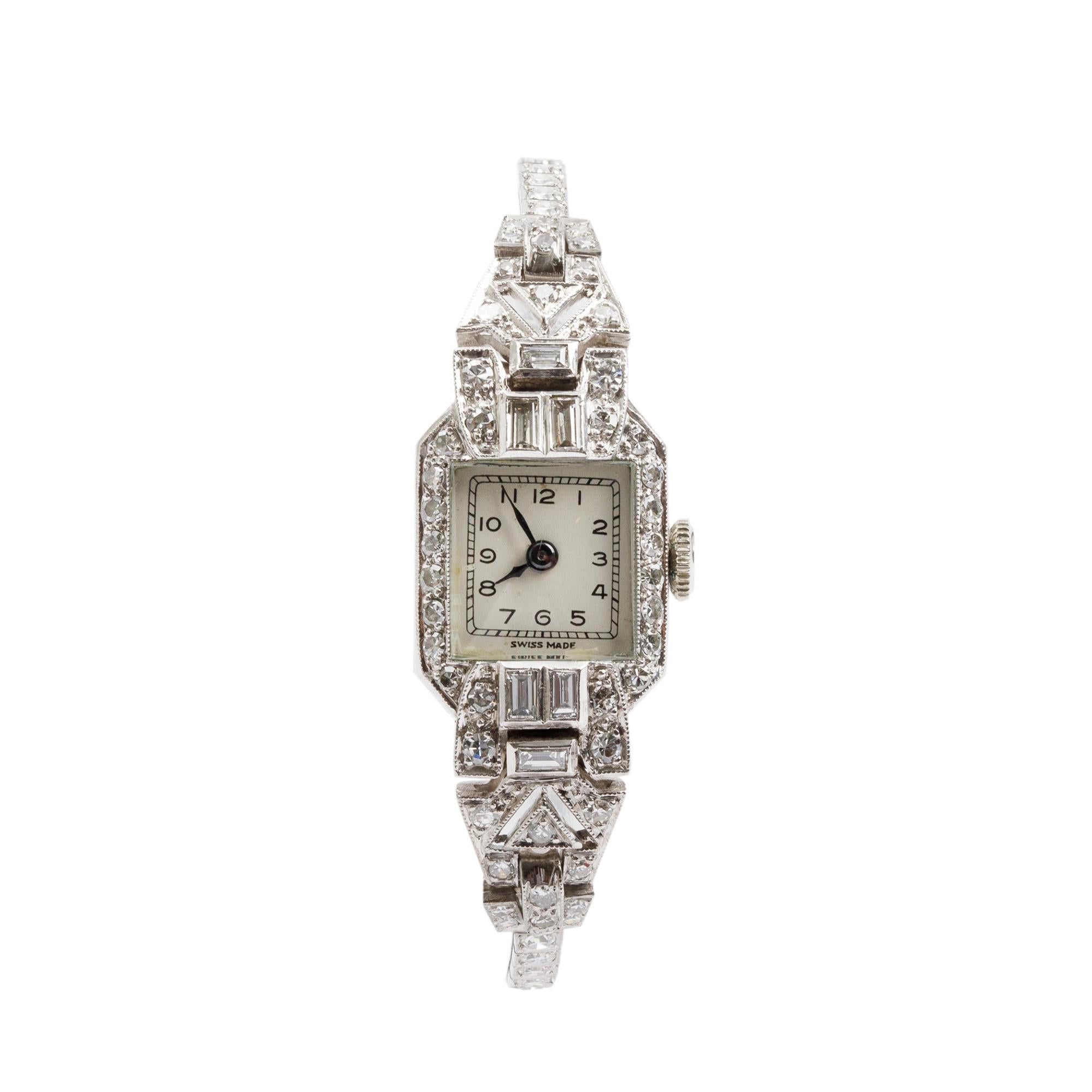 Antique Platinum & Diamond Watch