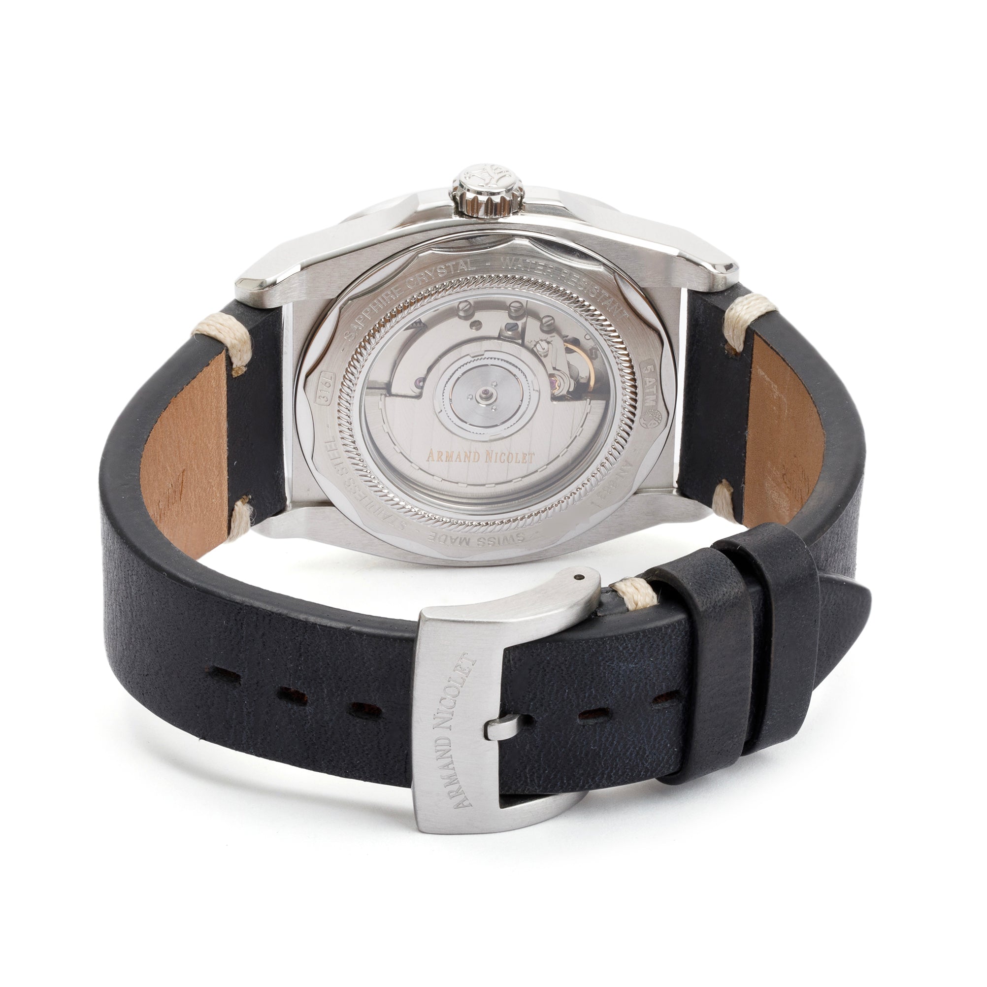 Armand Nicolet Stainless Steel JH9 41MM Automatic GMT Watch w/ Box & Papers