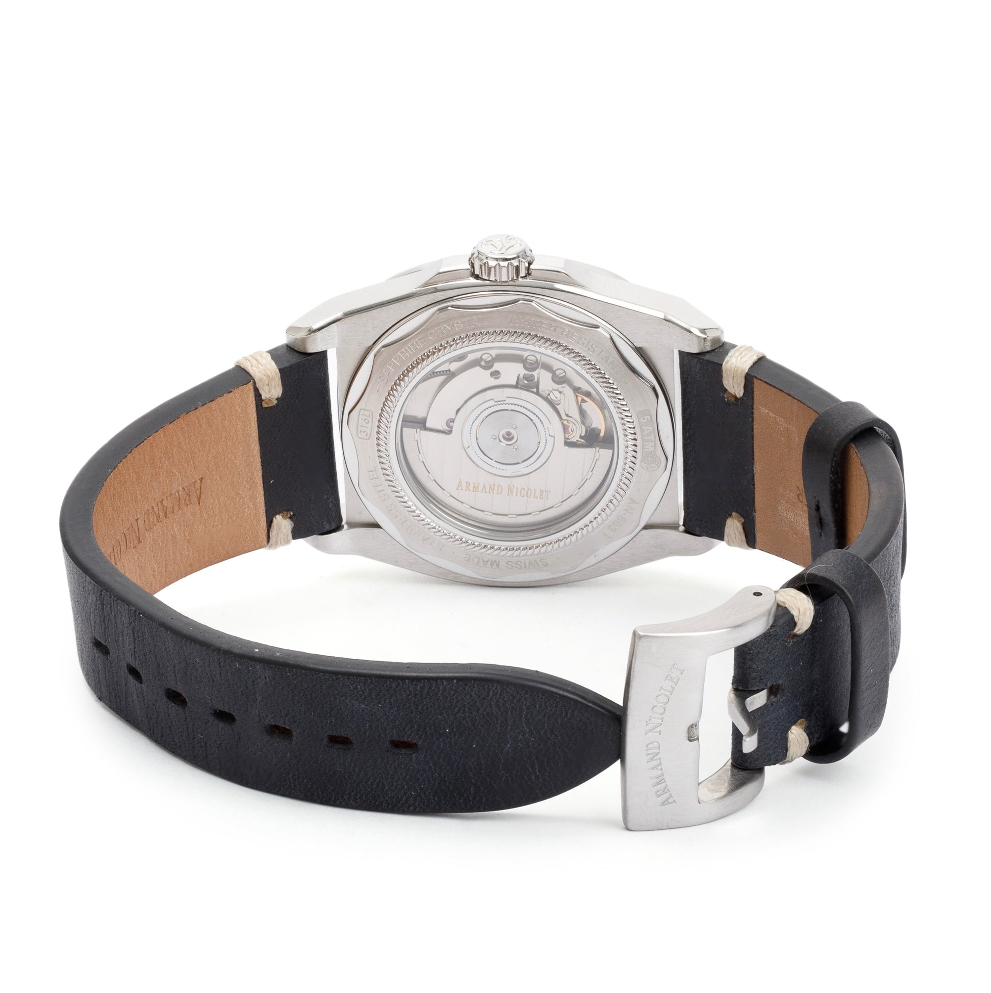 Armand Nicolet Stainless Steel JH9 41MM Automatic GMT Watch w/ Box & Papers