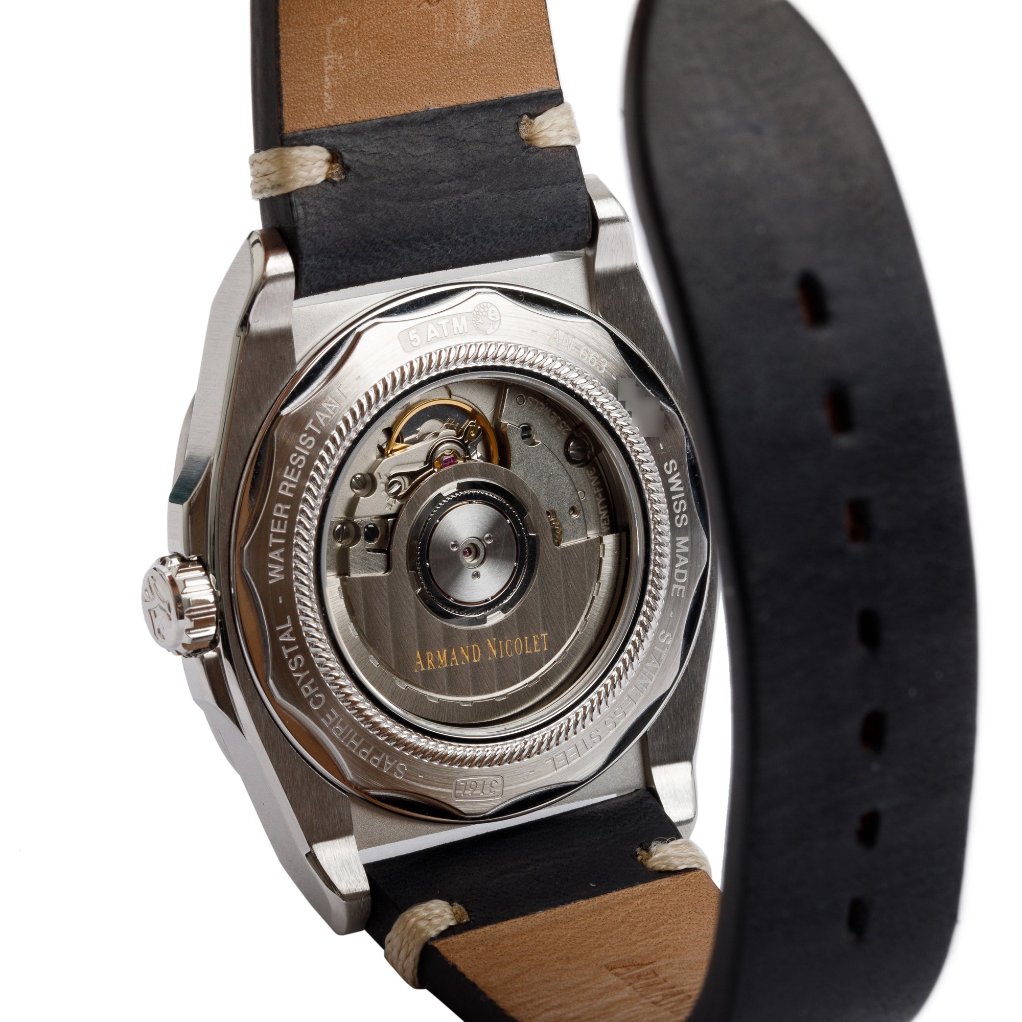 Armand Nicolet Stainless Steel JH9 41MM Automatic GMT Watch w/ Box & Papers