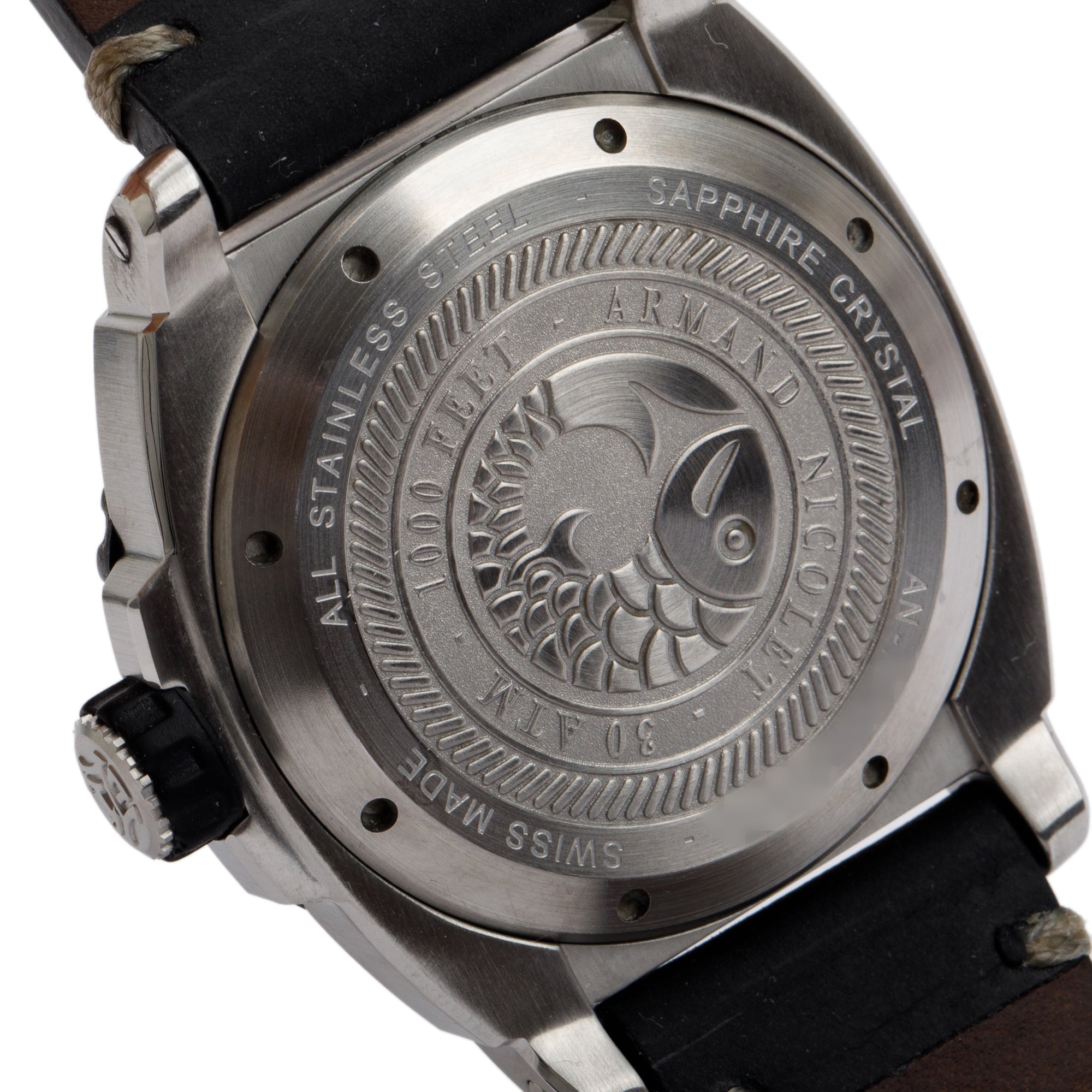 Armand Nicolet Stainless Steel S05-3 44MM Automatic Watch w/ Box & Papers