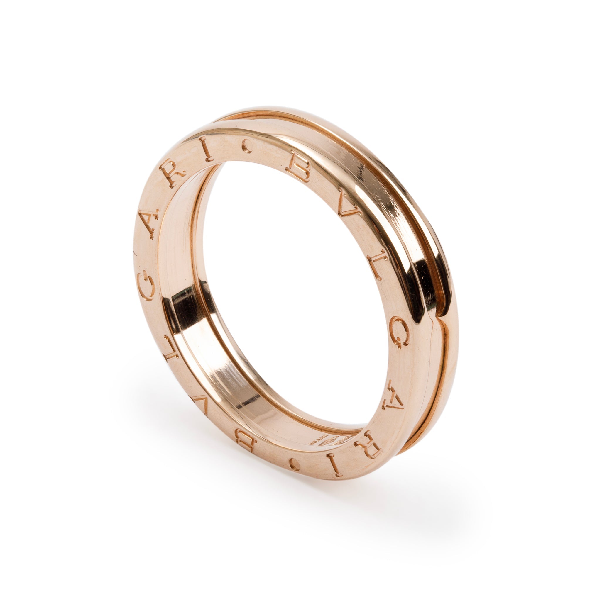 BVLGARI 18k Rose Gold B.Zero1 1-Band Ring, Size 60 9.5