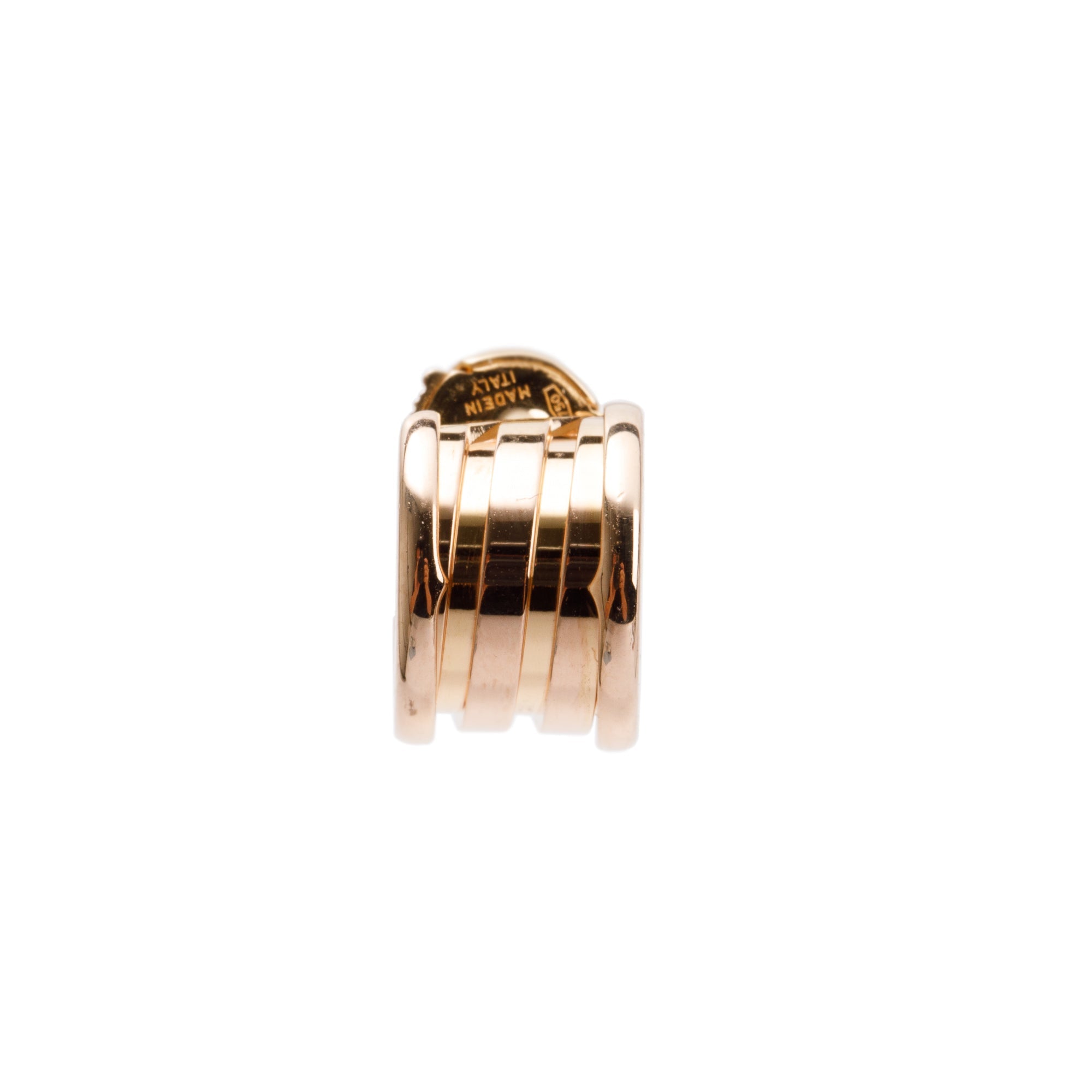 BVLGARI 18k Rose Gold B.Zero1 Hoop Earrings w/ Box