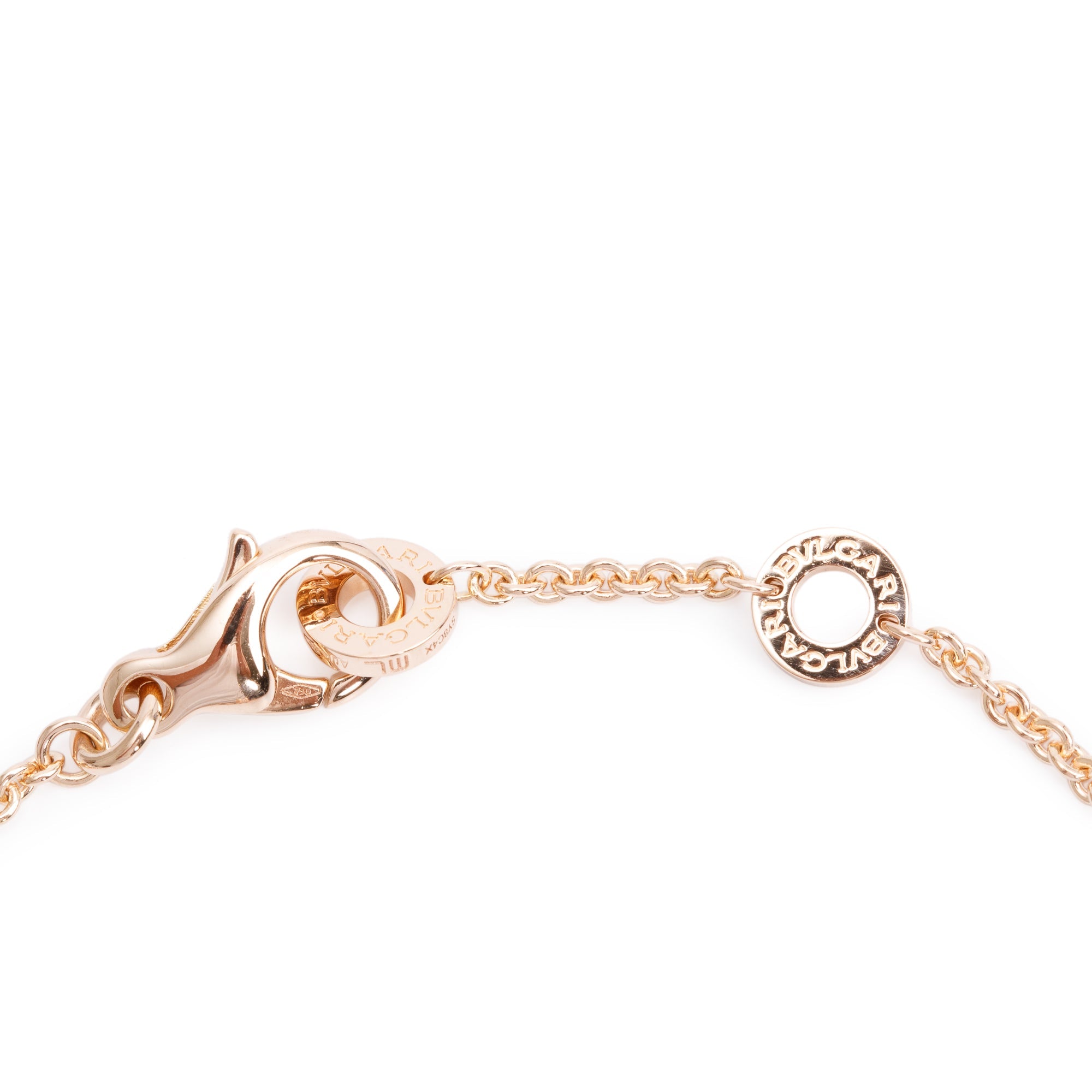 BVLGARI 18k Rose Gold Pave Diamond B.Zero1 Bracelet w/ Box, Receipt & Certificate