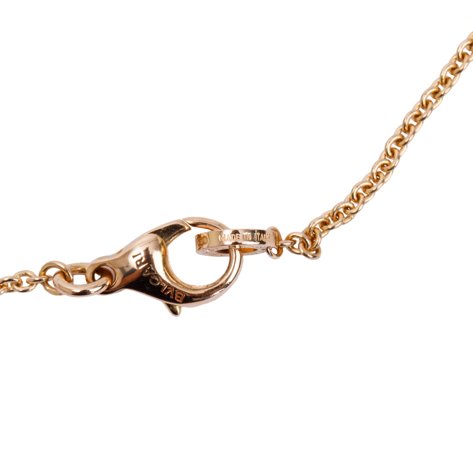 BVLGARI 18k Rose & White Gold B.Zero1 Pendant Necklace w/ Box