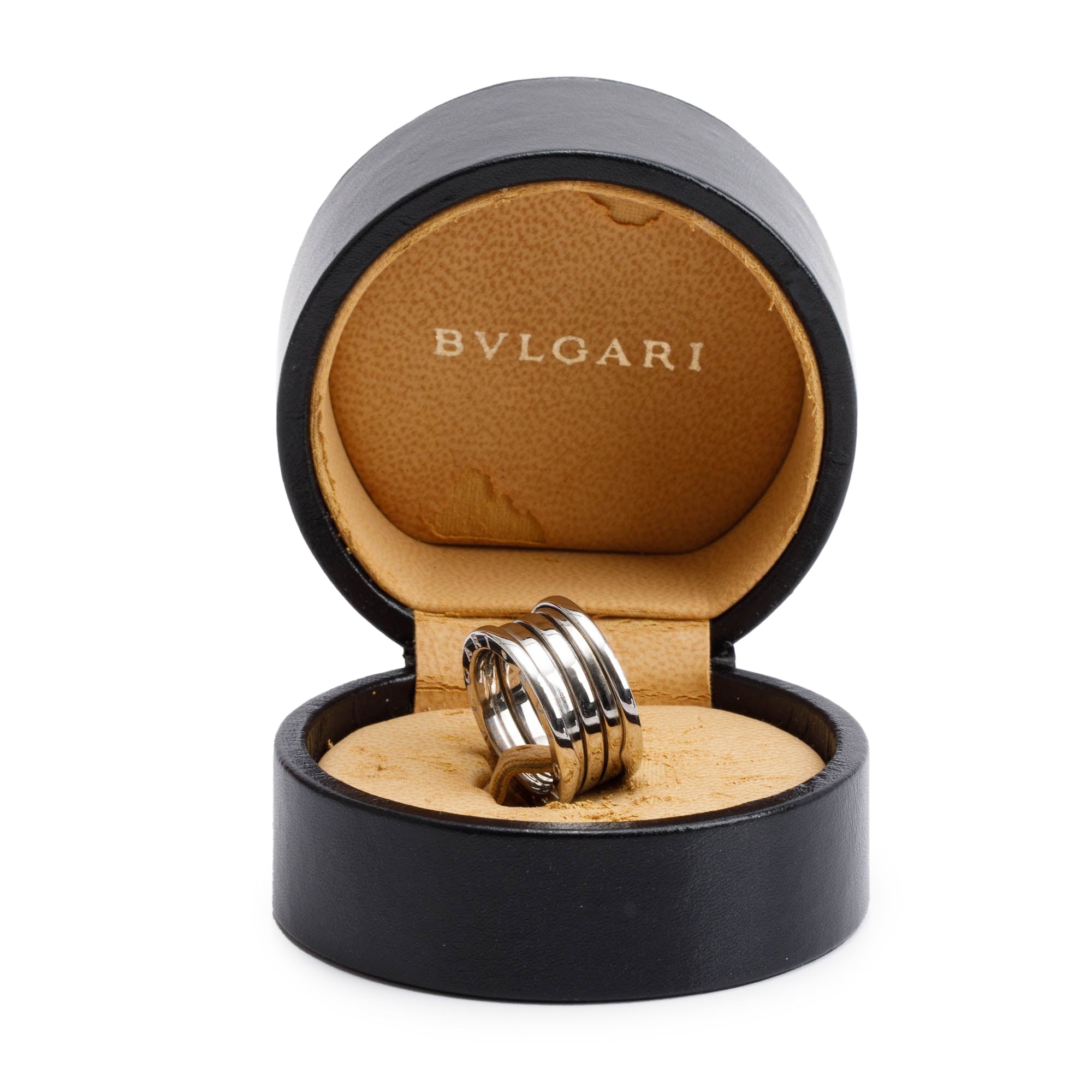 BVLGARI 18k White Gold B.Zero1 Four-Band Ring, Size 53 6 w/ Box