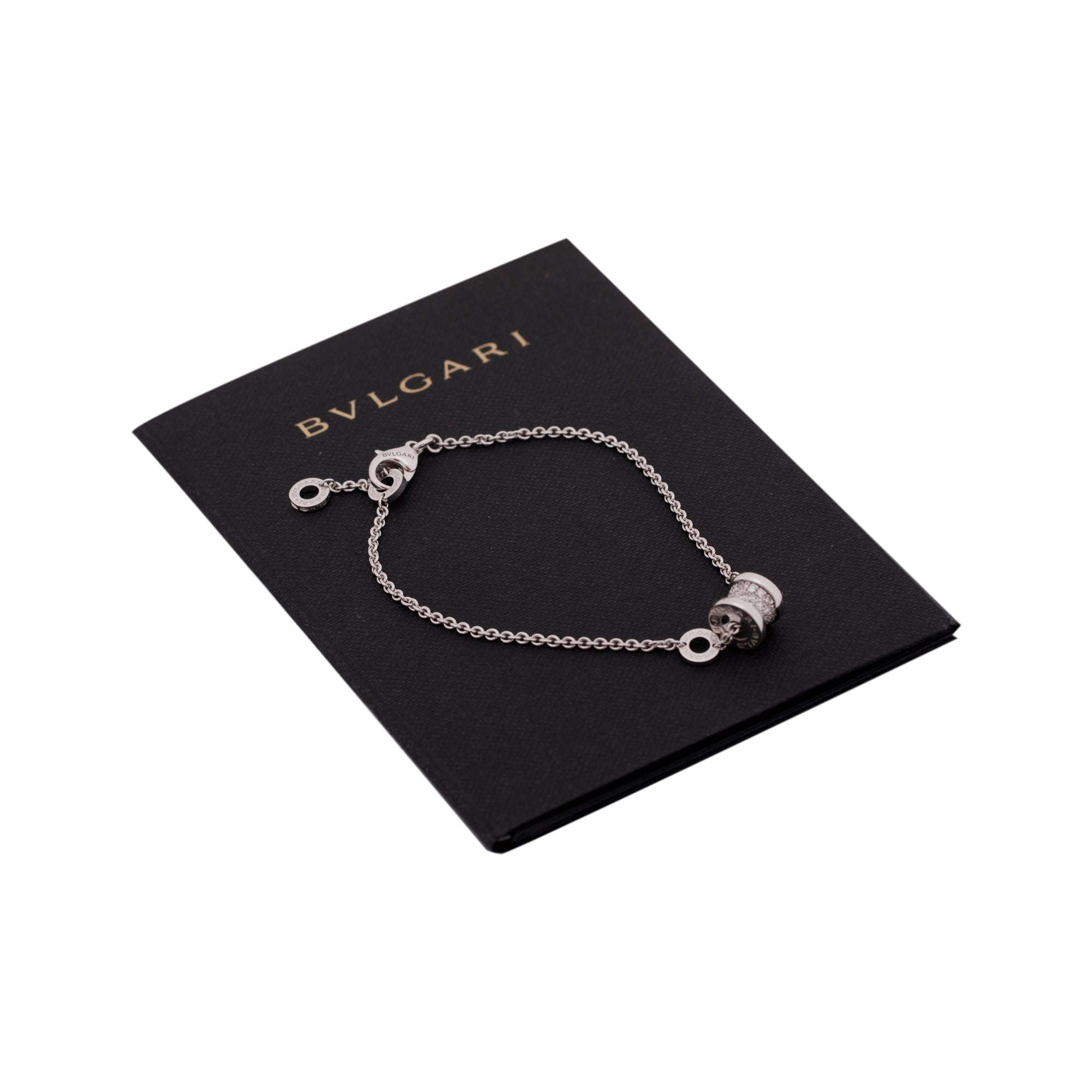 BVLGARI 18k White Gold Diamond B.Zero1 Bracelet w/ Certificate