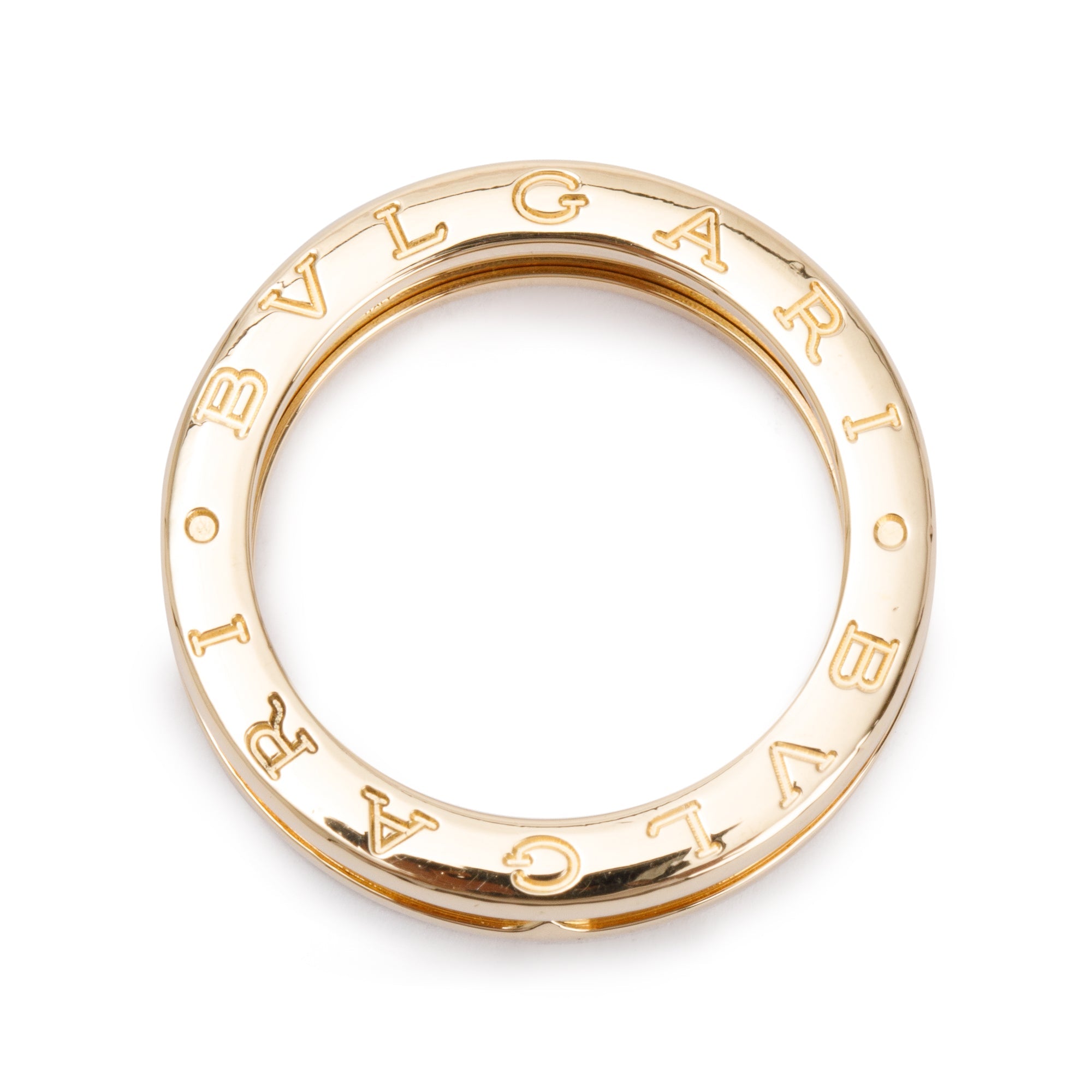BVLGARI 18k Yellow Gold B.Zero1 1-Band Ring, Size 55 7.25 w/ Box & Certificate