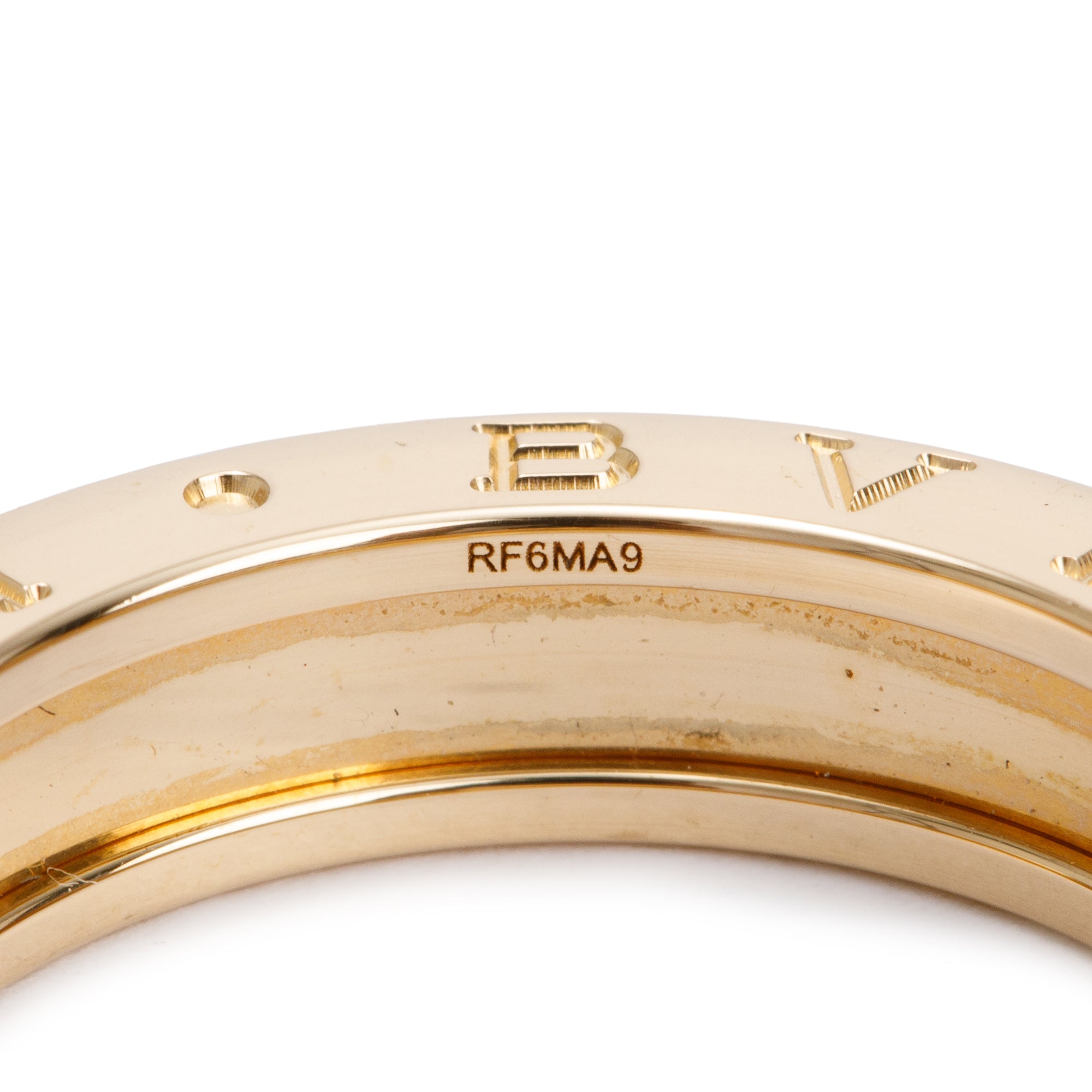 BVLGARI 18k Yellow Gold B.Zero1 1-Band Ring, Size 55 7.25 w/ Box & Certificate