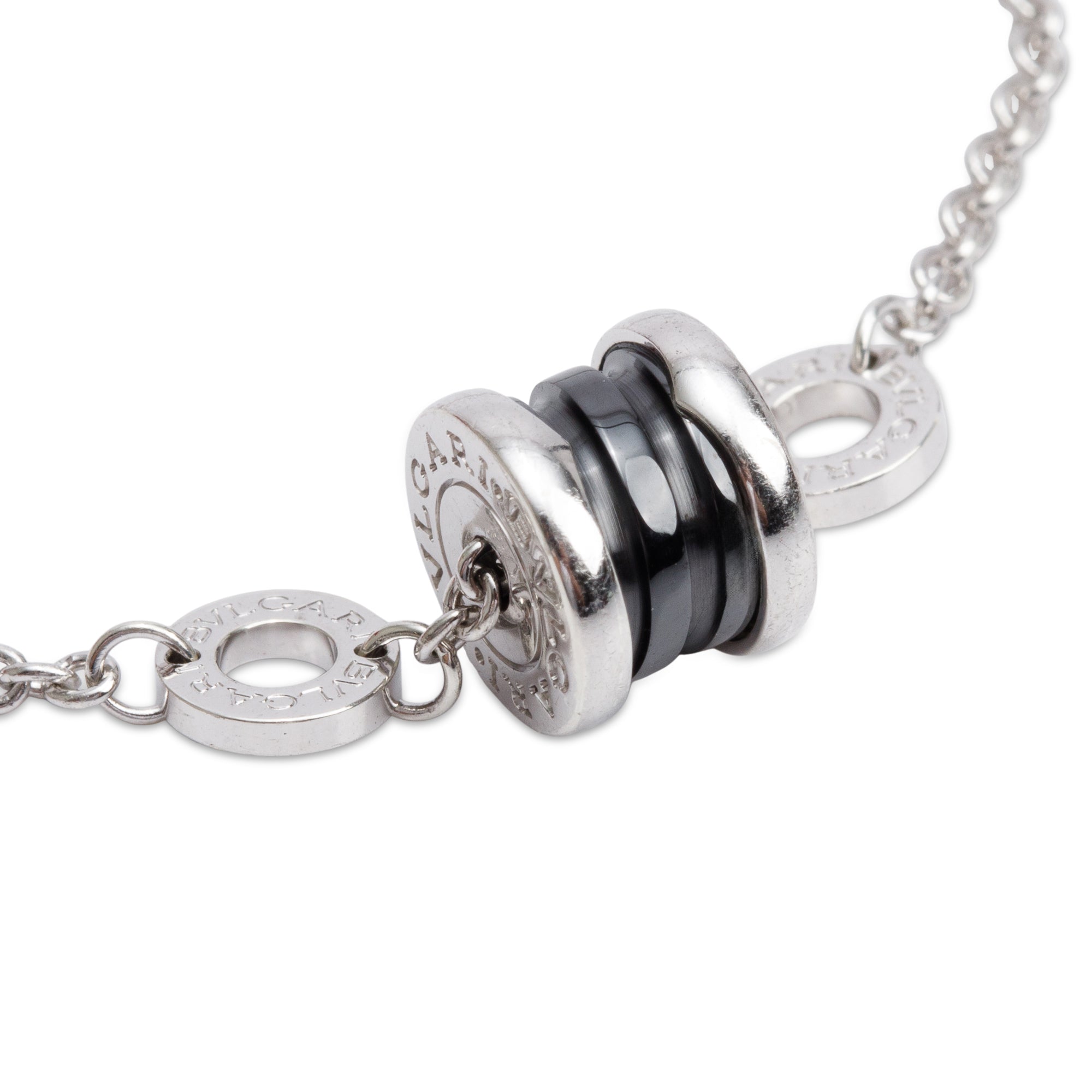 BVLGARI 2024 Sterling Silver & Black Ceramic Save The Children Bracelet w/ Box & Receipt