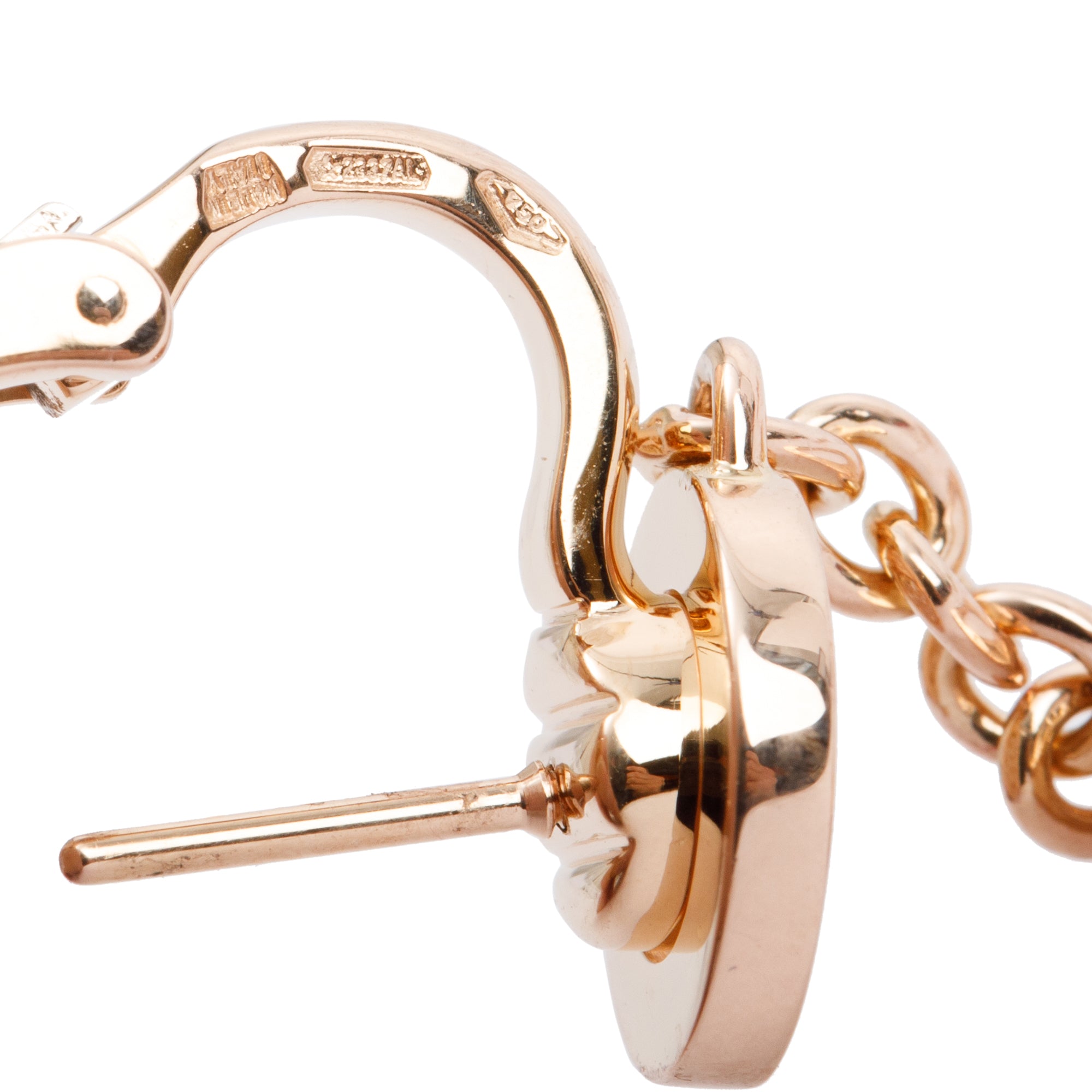 BVLGARI BVLGARI 18k Rose Gold Diamond Drop Earrings