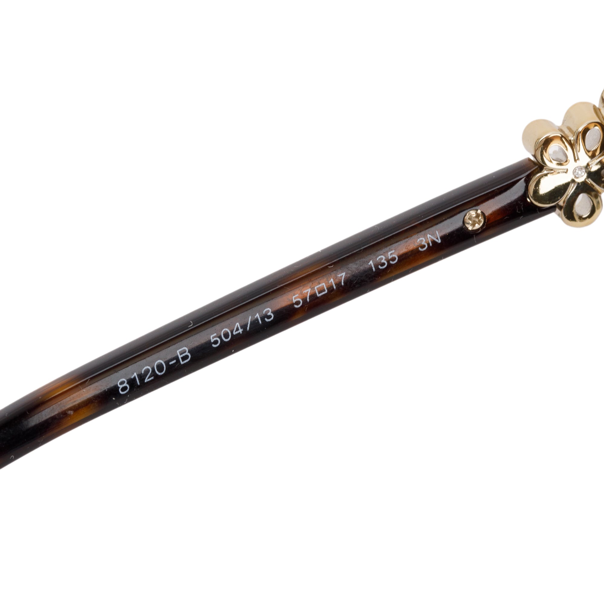 BVLGARI Brown Acetate 8120-B Crystal Flower Sunglasses w/ Case