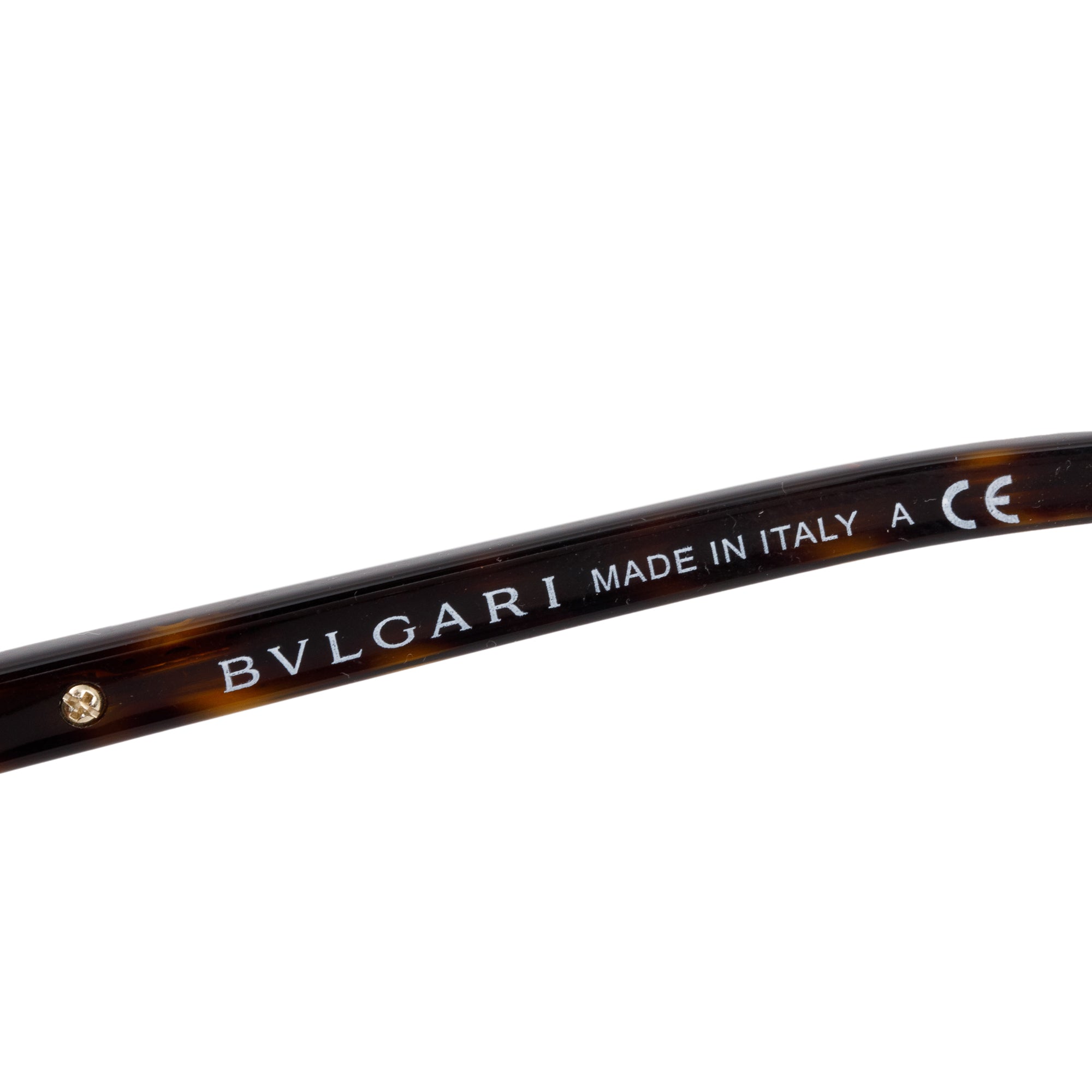 BVLGARI Brown Acetate 8120-B Crystal Flower Sunglasses w/ Case