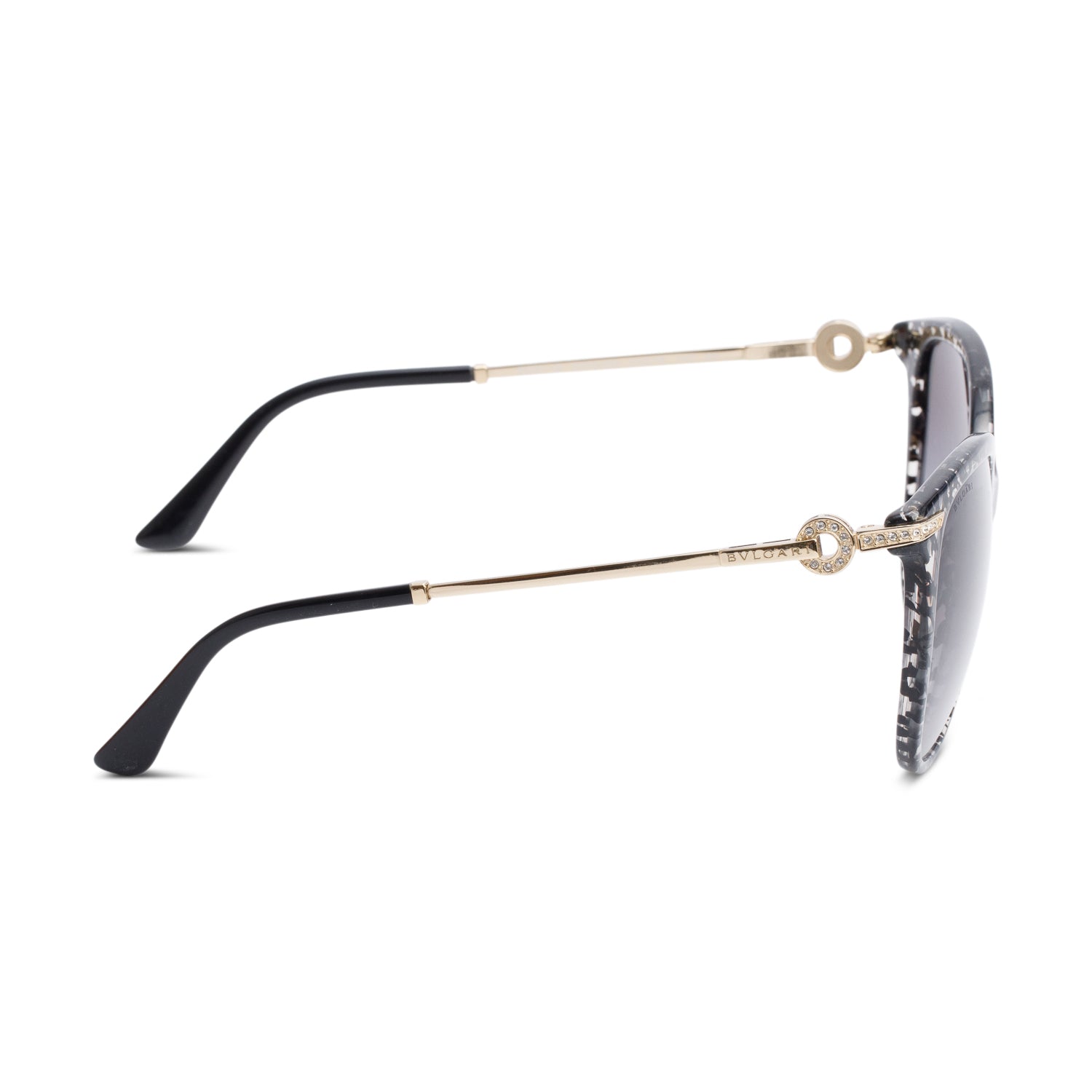 BVLGARI Brown Acetate 8201-B Crystal Bvlgari Butterfly Sunglasses