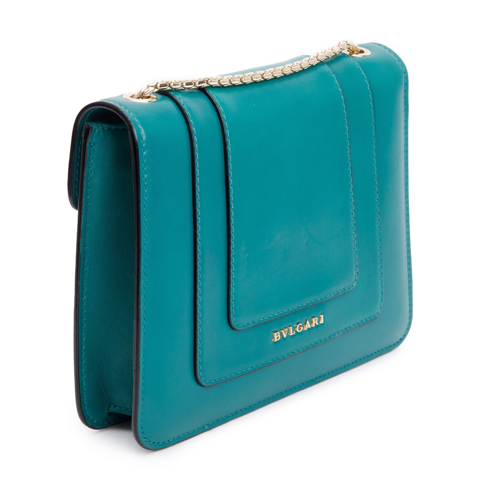 BVLGARI Green Calfskin Leather Serpenti Forever Crossbody Bag w/ Receipt