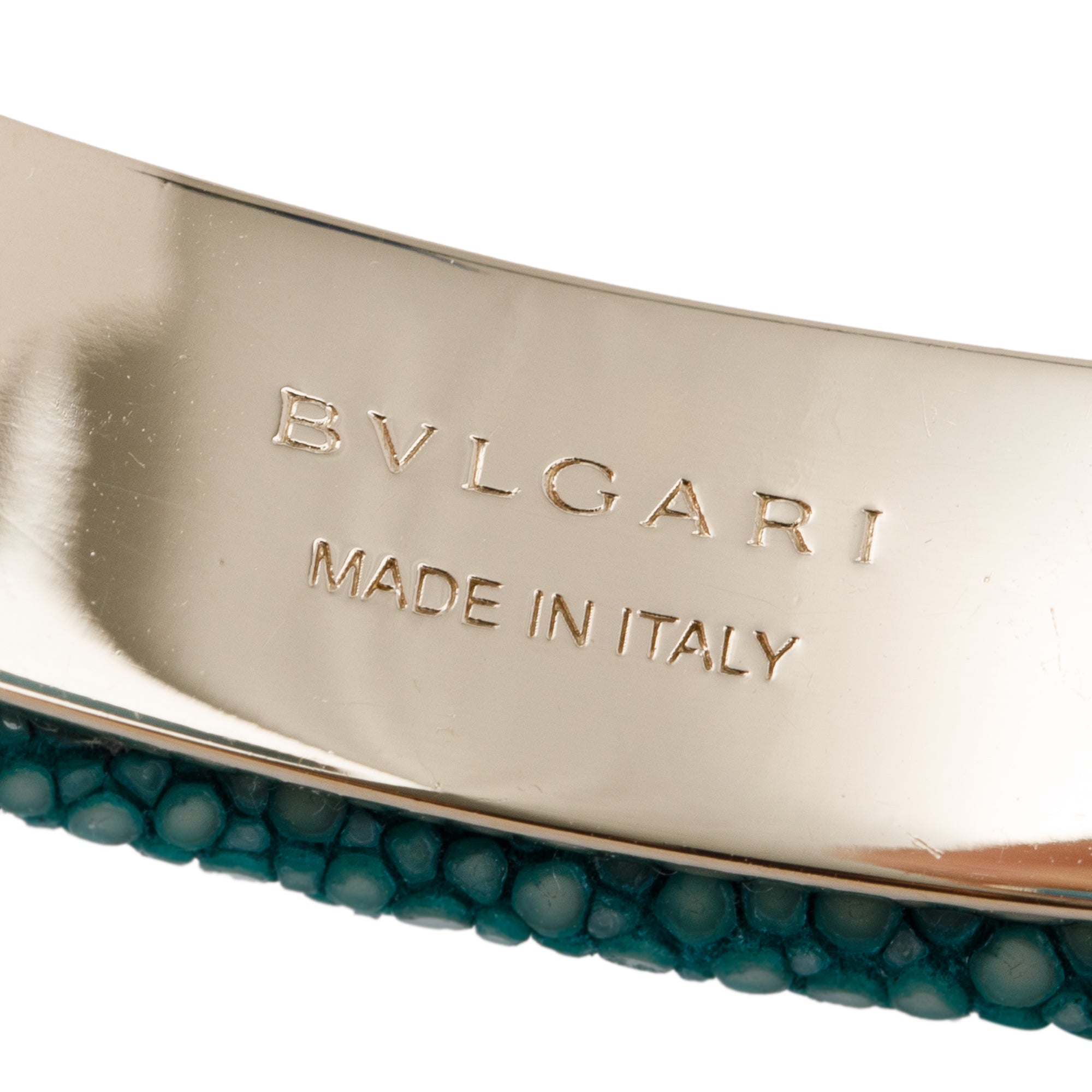 BVLGARI Serpenti Forever Galuchat Stingray Leather & Enamel Bracelet