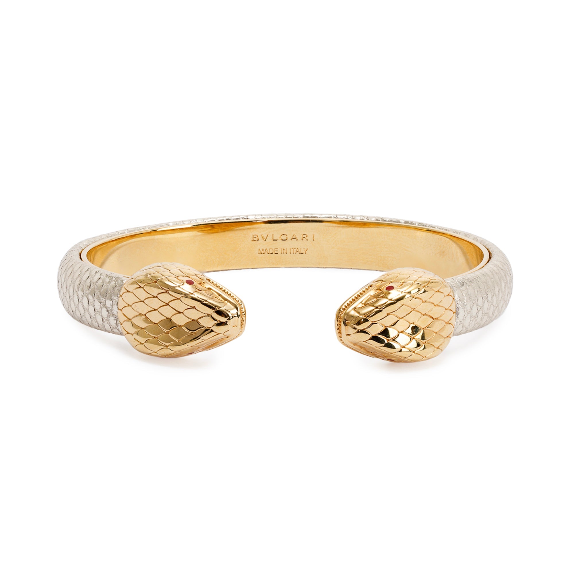 BVLGARI Serpenti Forever Leather & Enamel Bracelet