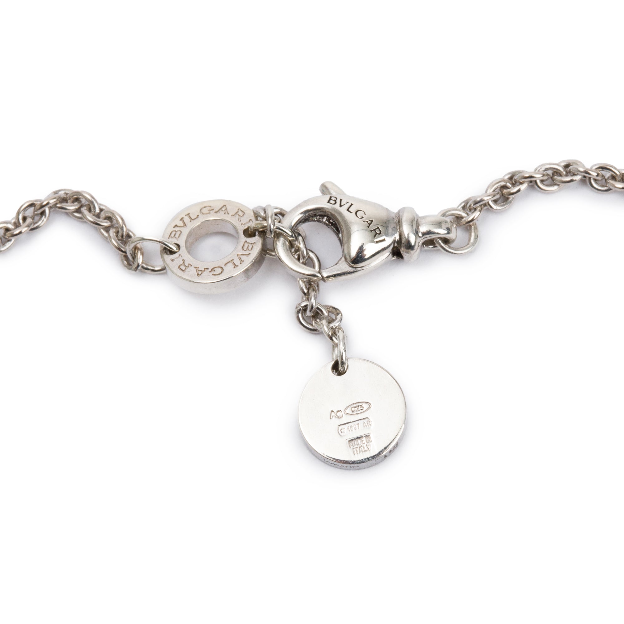 BVLGARI Sterling Silver & Black Ceramic Save The Children Bracelet