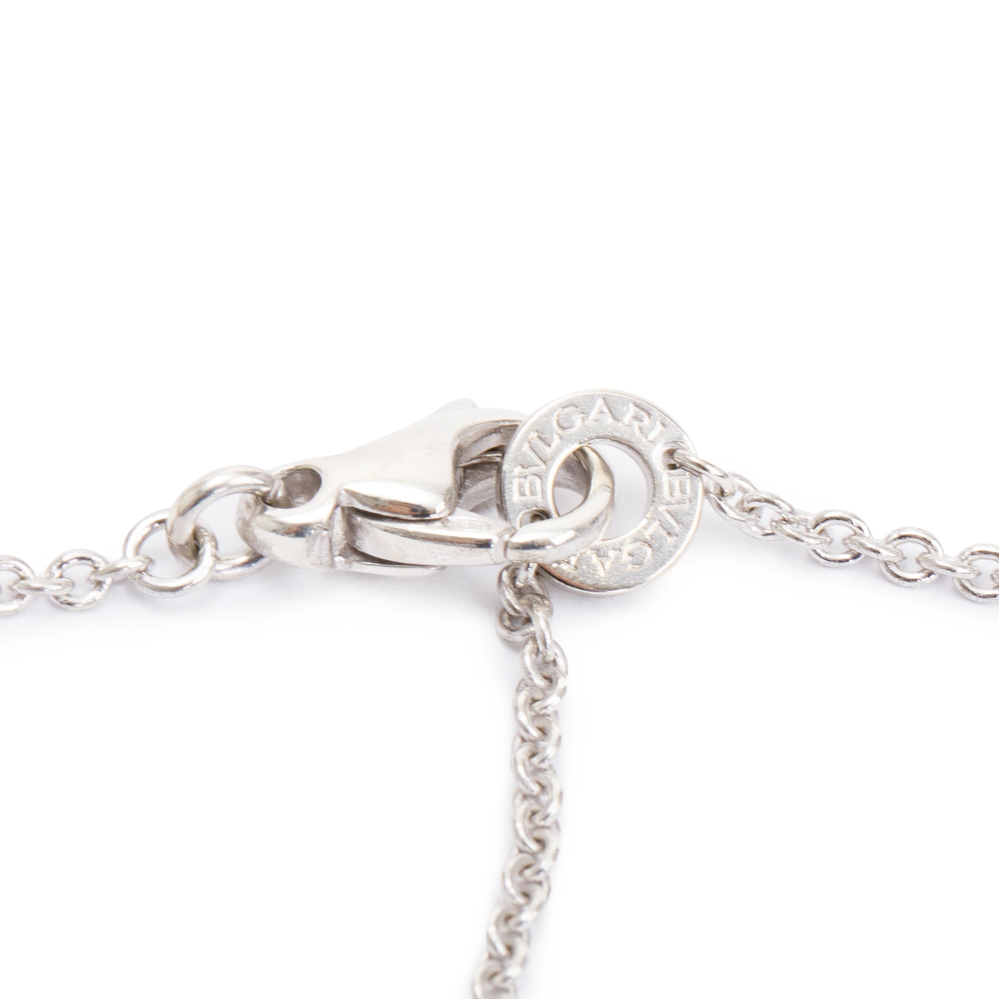 BVLGARI Sterling Silver & Black Ceramic Save The Children Pendant Necklace