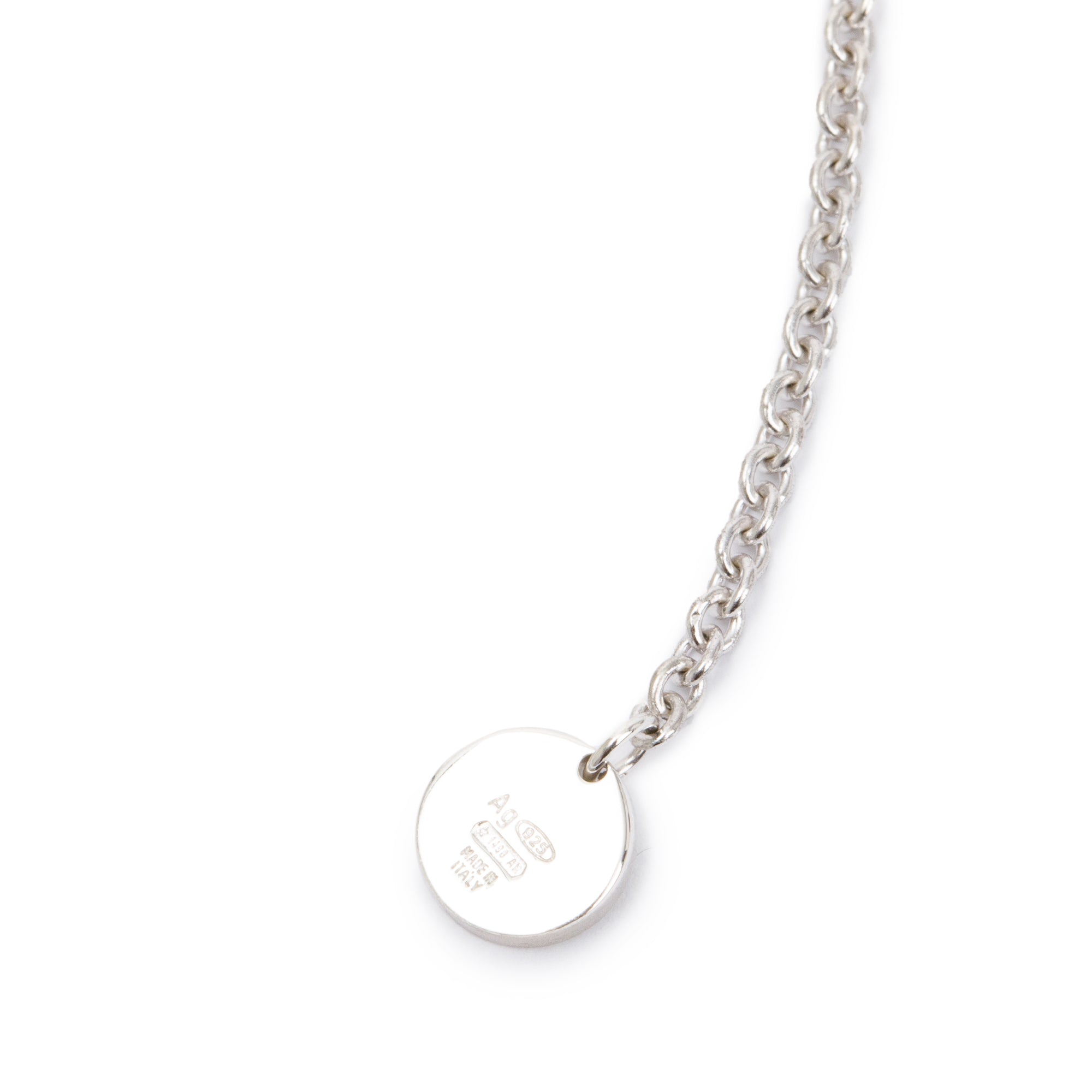 BVLGARI Sterling Silver & Black Ceramic Save The Children Pendant Necklace