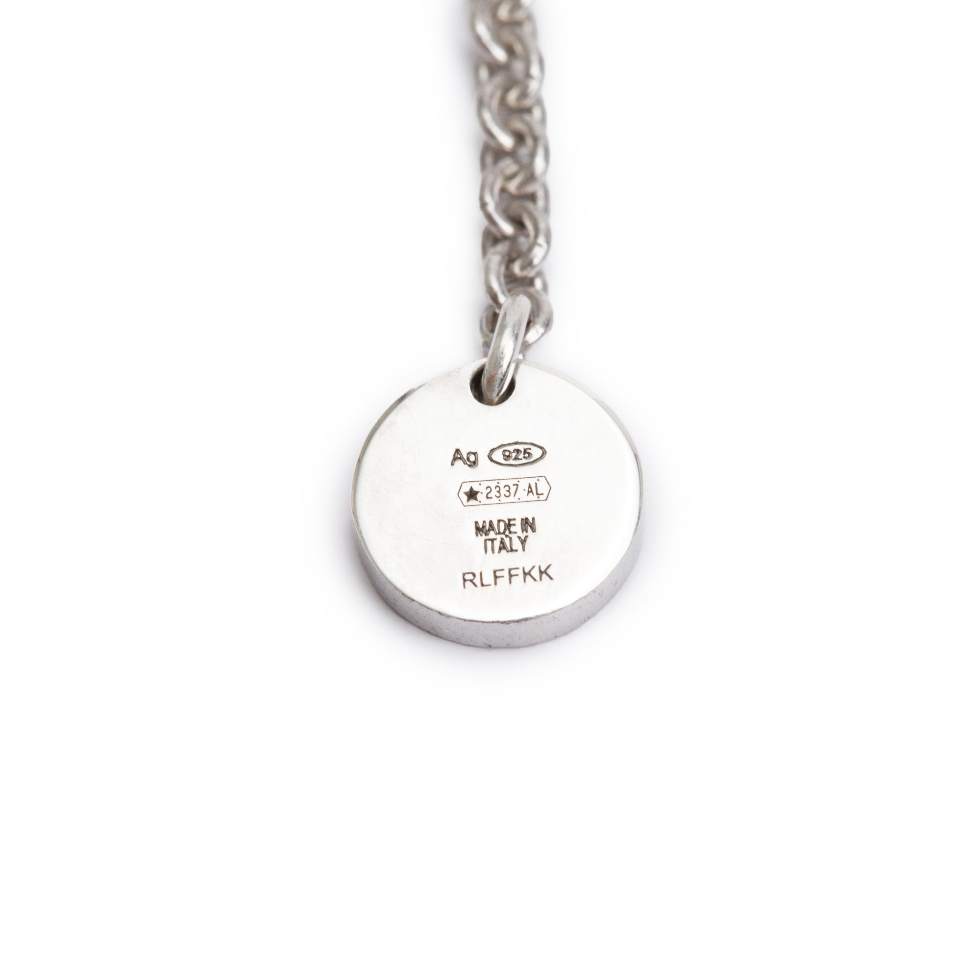 BVLGARI Sterling Silver Save The Children Black Onyx & Ruby Pendant Necklace