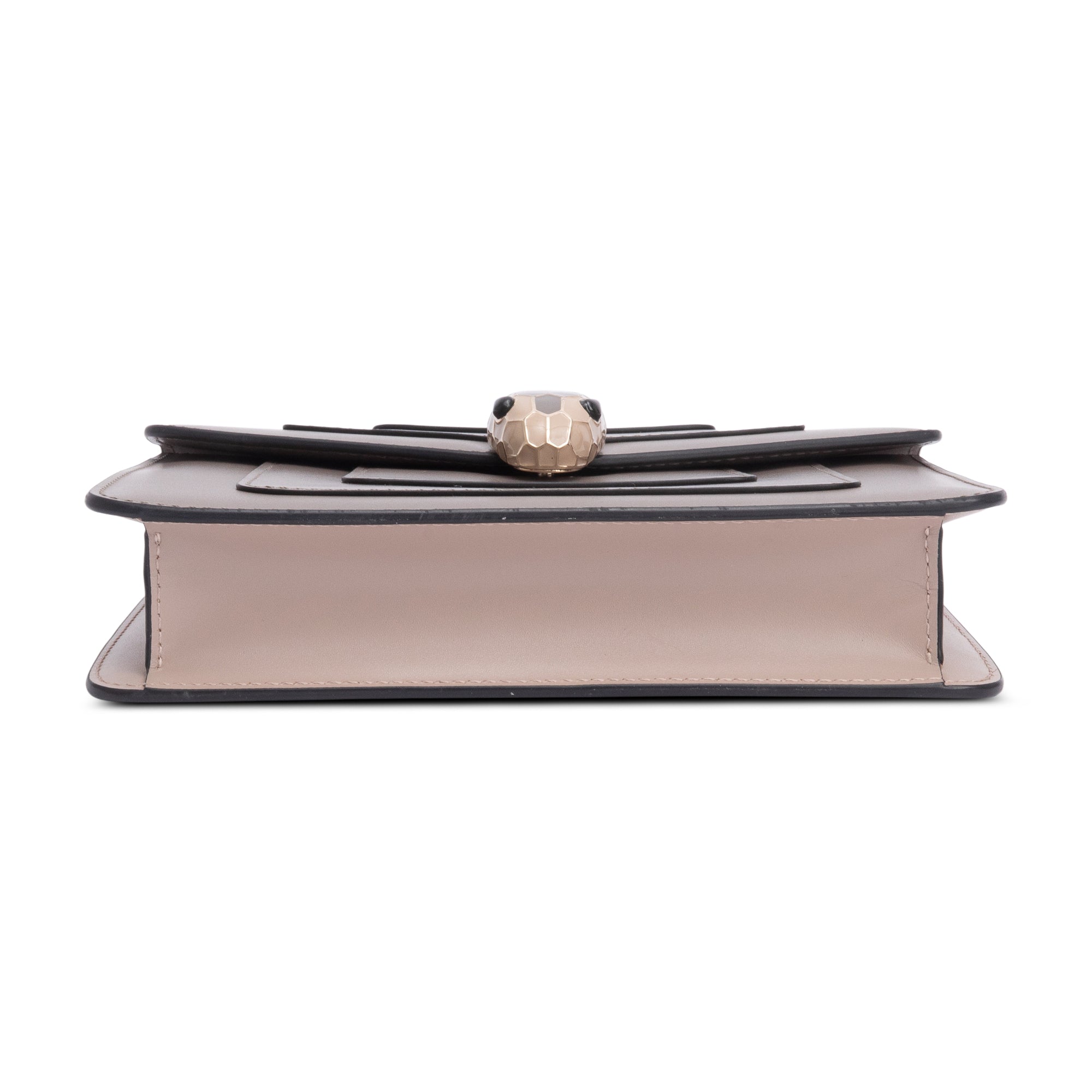 BVLGARI Taupe Calfskin Leather Serpenti Forever Crossbody Bag