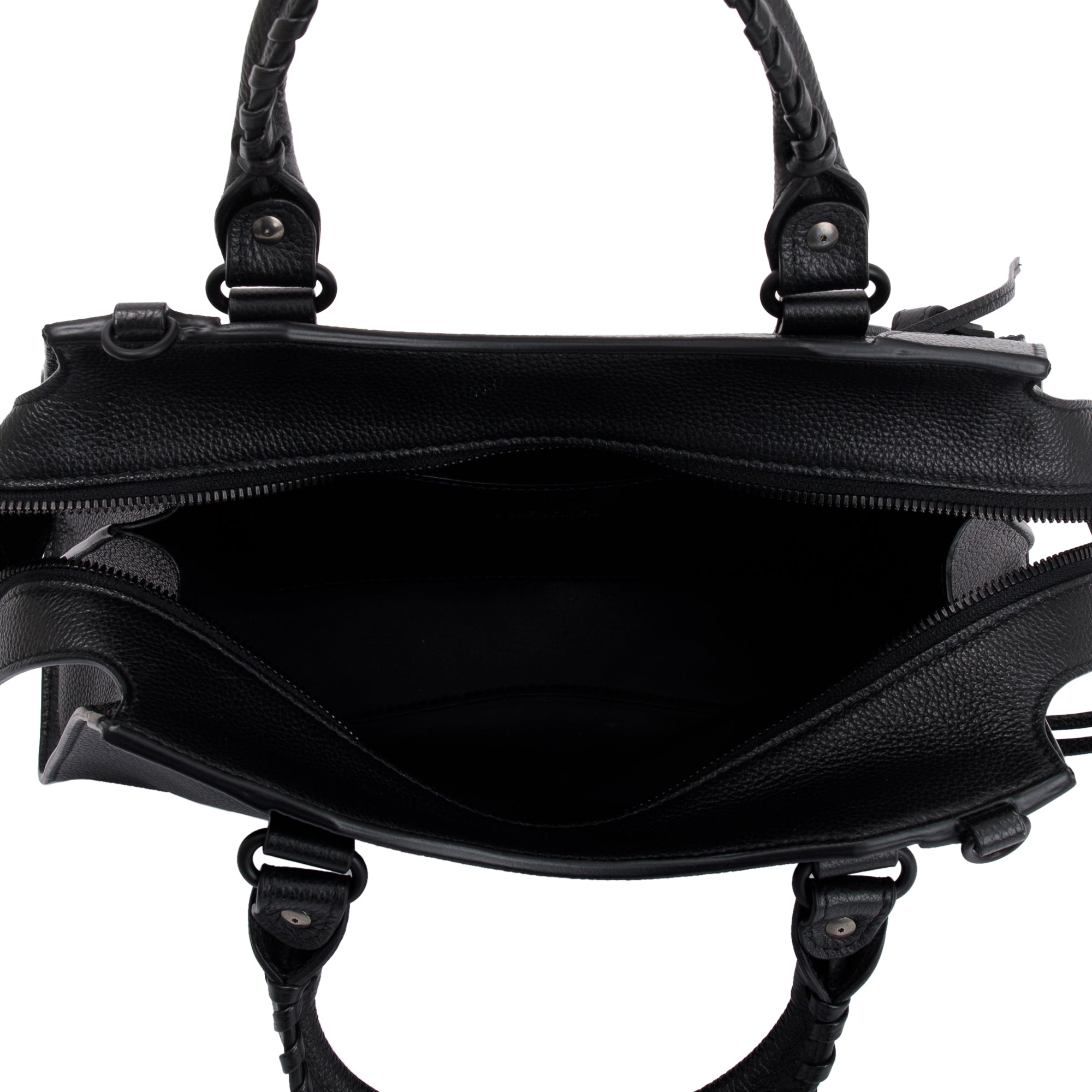 Balenciaga 2022 Black Calfskin Leather Small Neo Classic Top Handle Bag w/ Box & Receipt