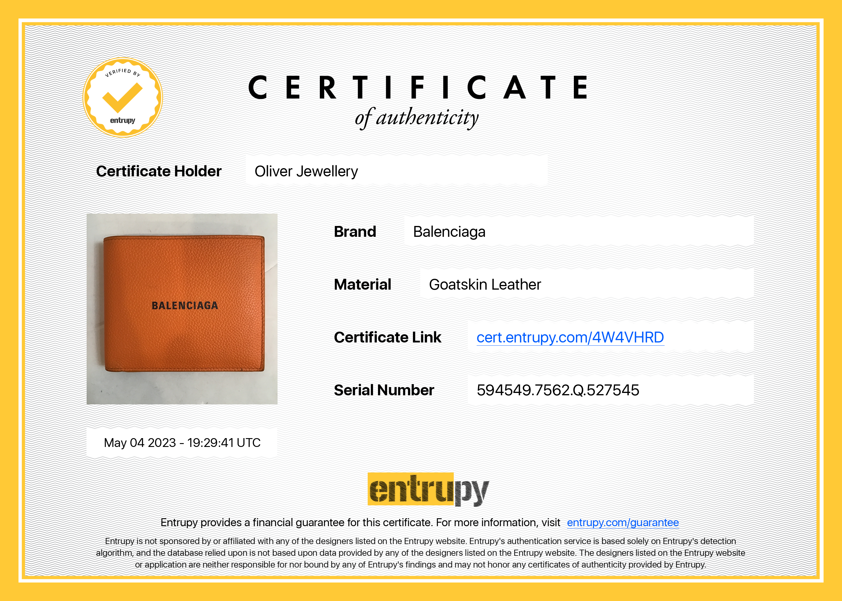 Balenciaga 2022 Cash Square Bifold Wallet w/ Box & Receipt