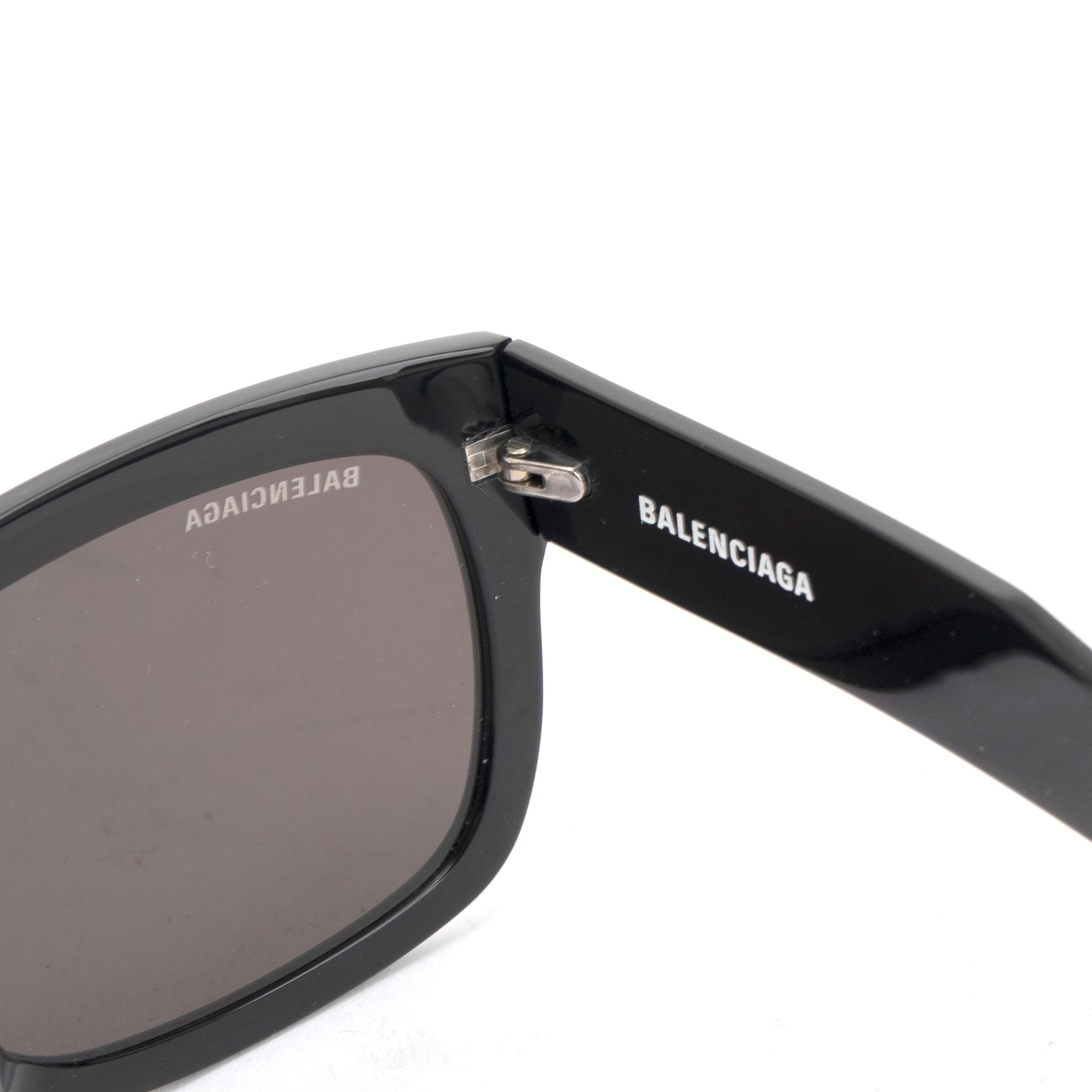 Balenciaga BB0049S Black Square Sunglasses w/ Case
