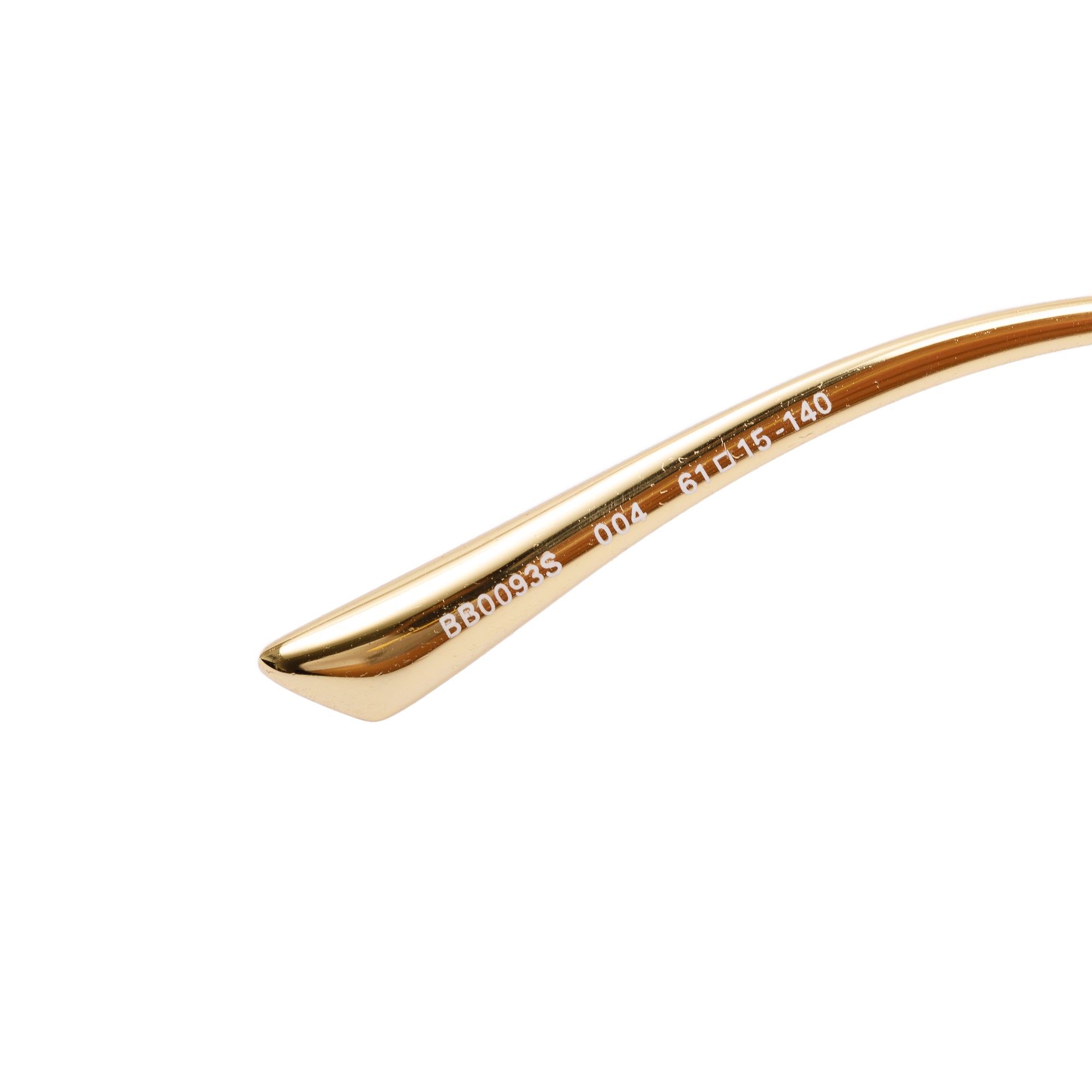 Balenciaga BB0093S Gold-Tone Metal Frame Cat-Eye Sunglasses w/ Case