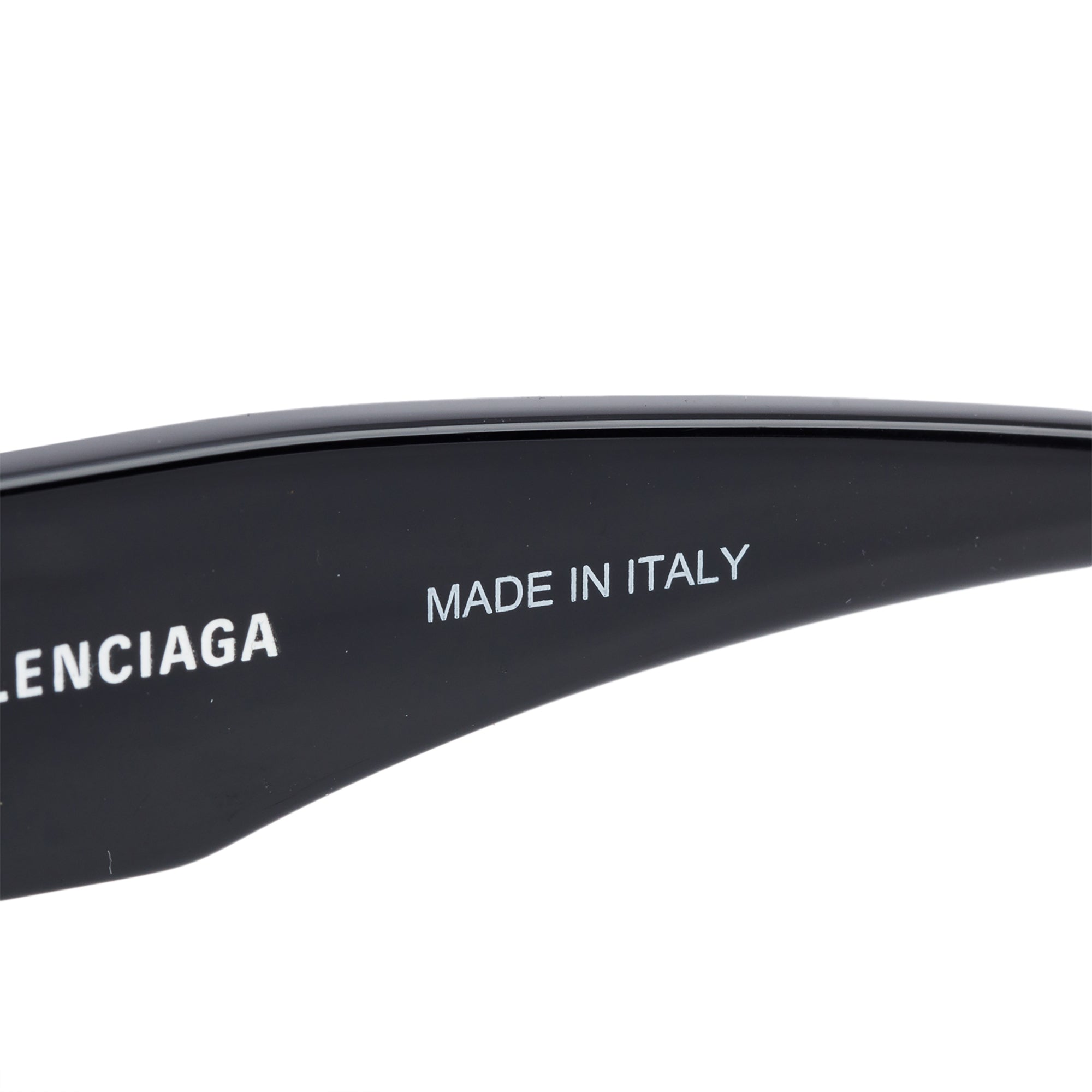 Balenciaga BB0095S Black Acetate Crystal Dynasty D-Frame Sunglasses w/ Case