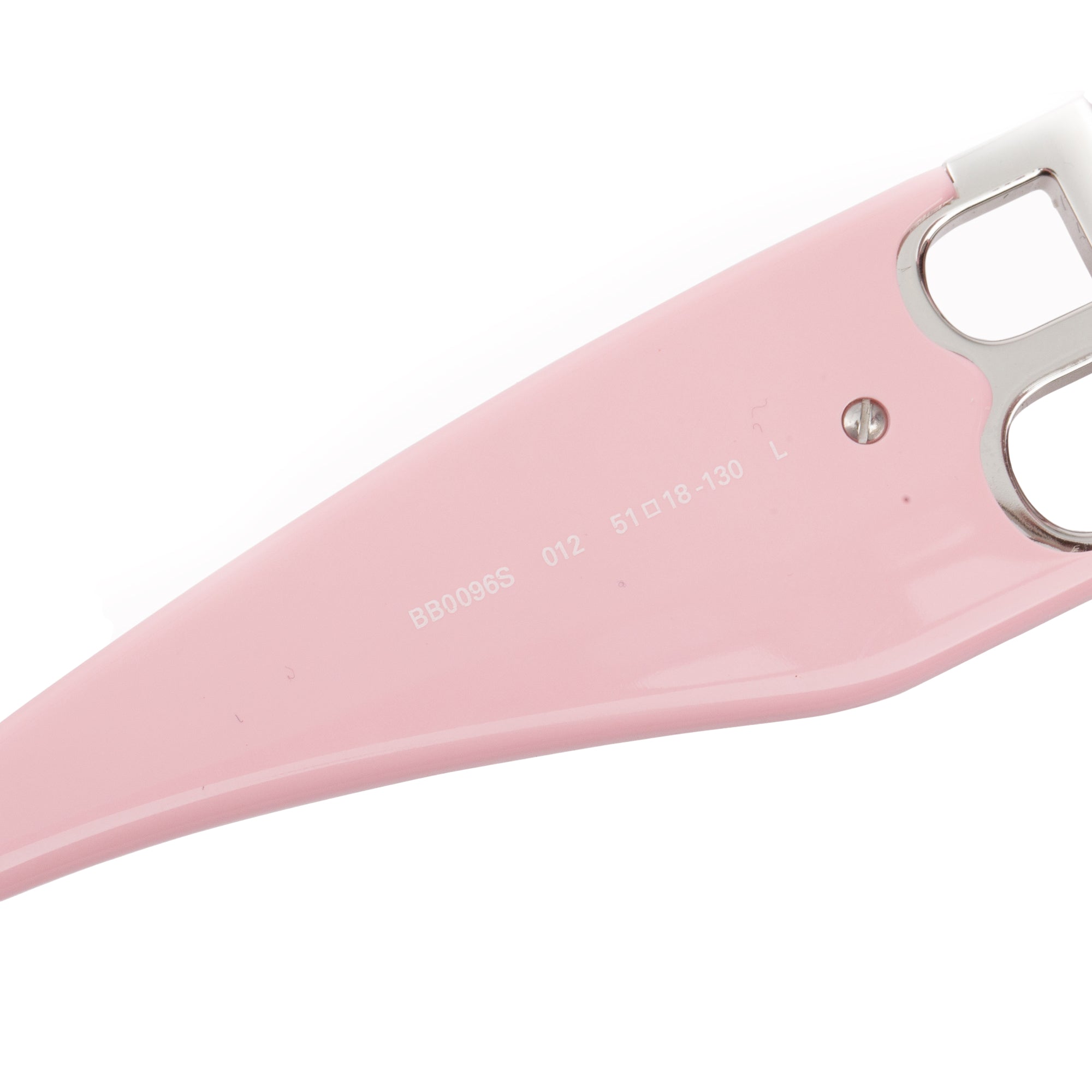 Balenciaga BB0096S Dynasty Pink Rectangle Sunglasses w/ Case