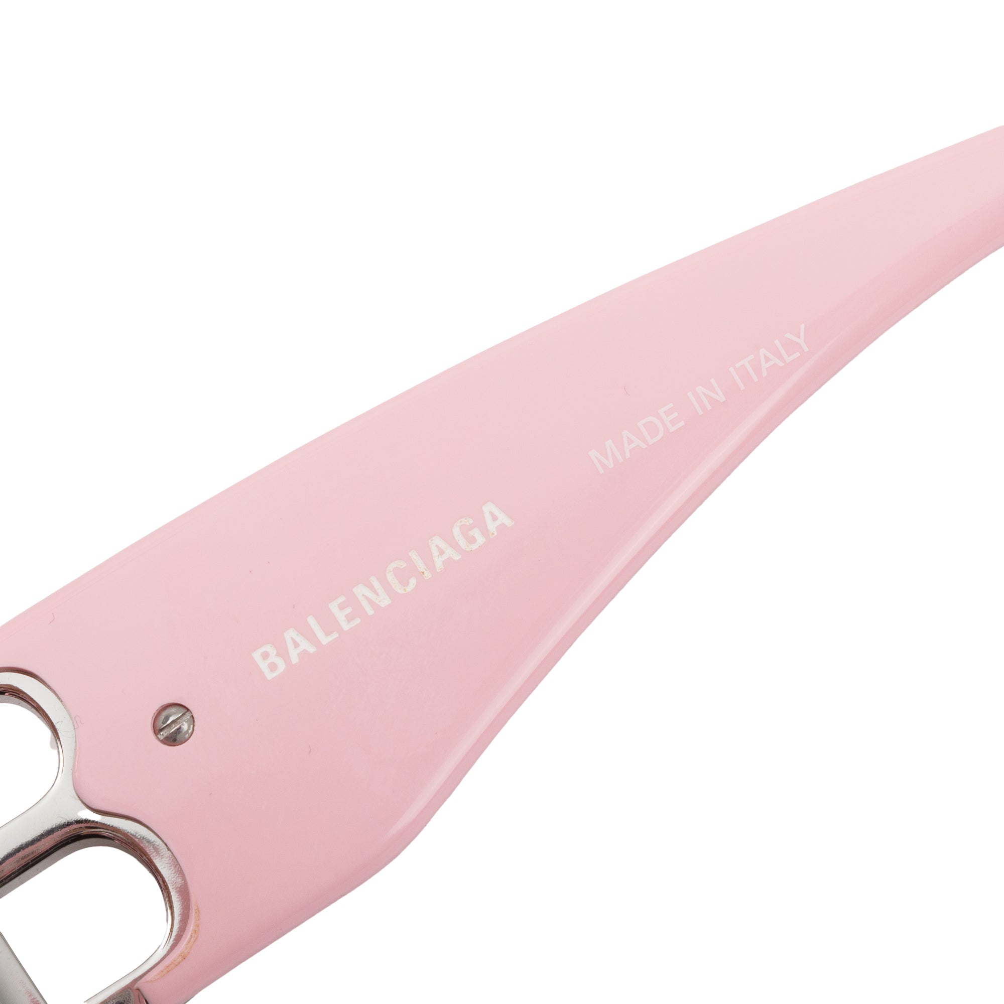 Balenciaga BB0096S Dynasty Pink Rectangle Sunglasses w/ Case