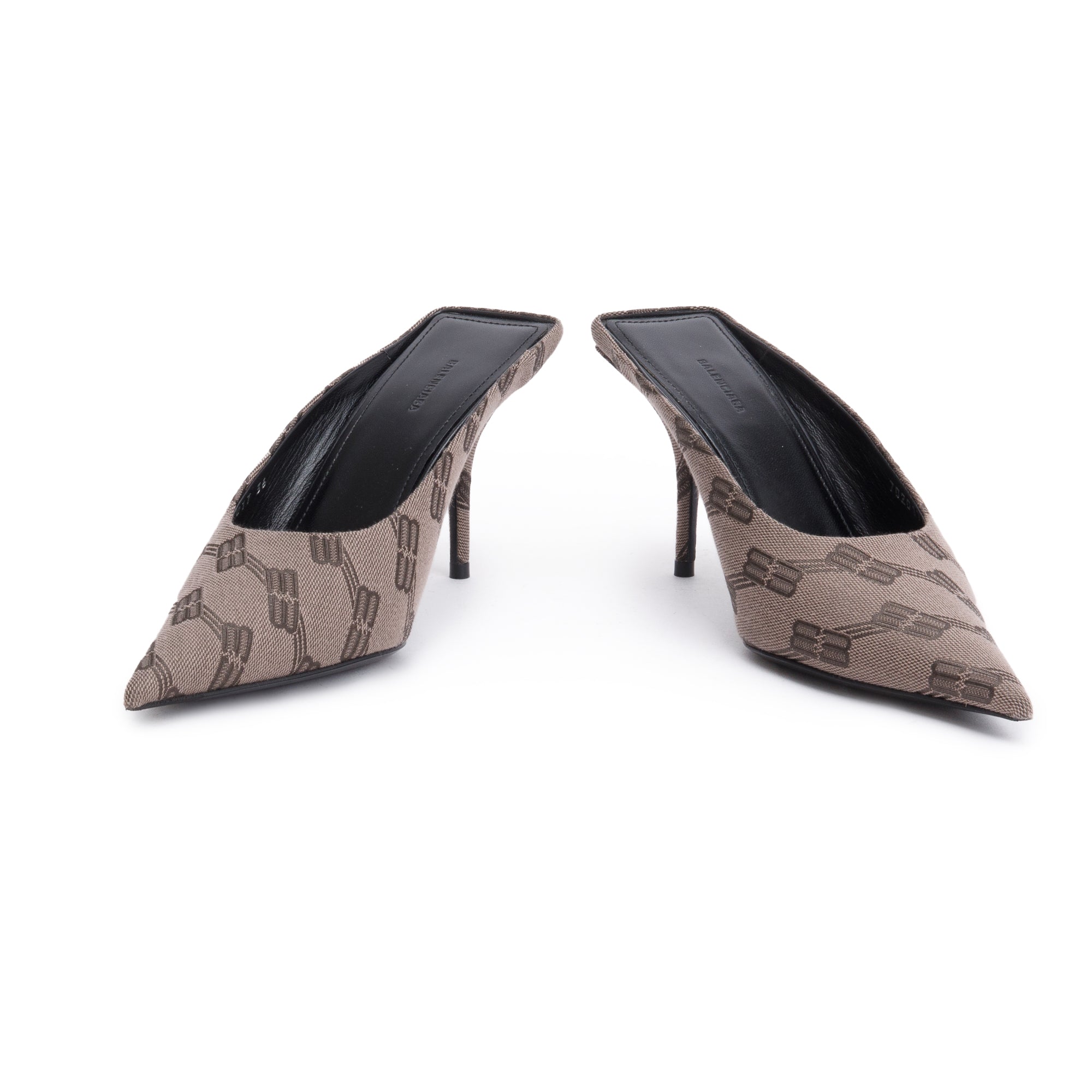 Balenciaga Beige BB Monogram Knife Mules, Size36 w/ Box – OLIVER'S