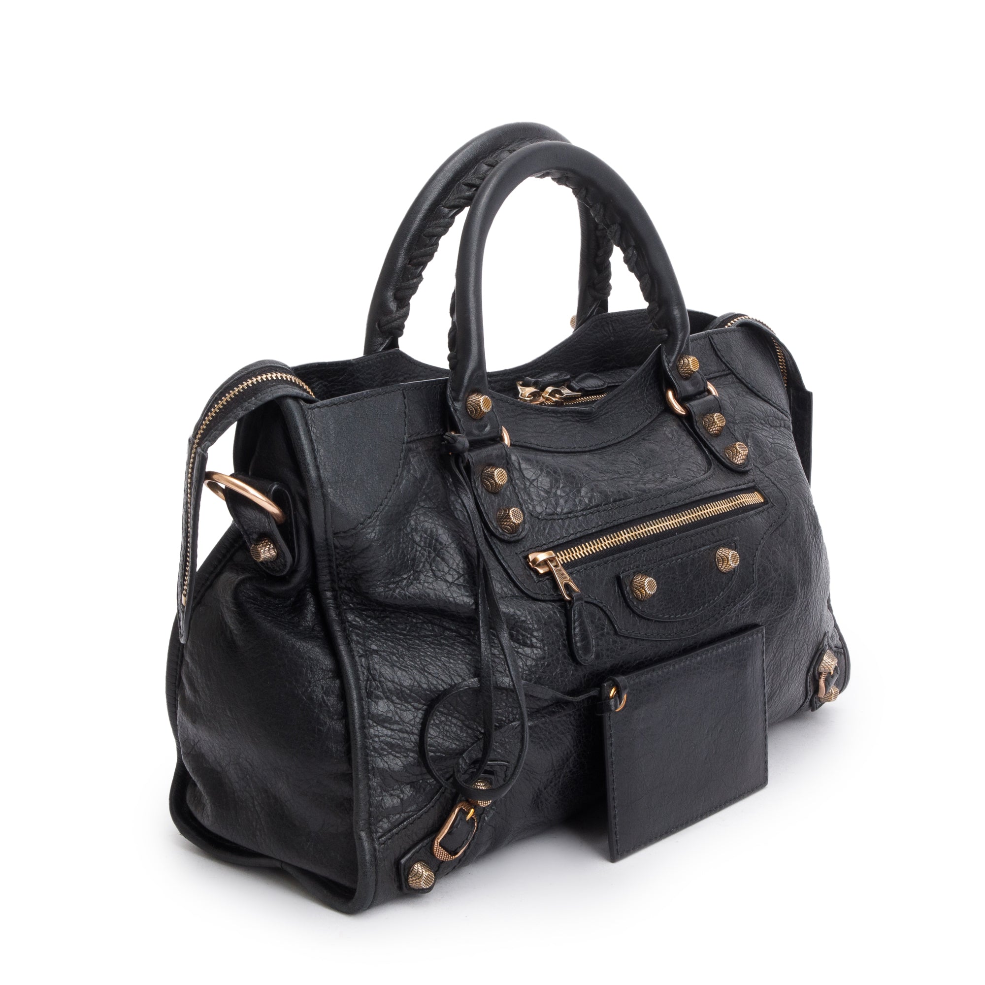 Balenciaga Black Agneau Leather Giant 12 City Bag