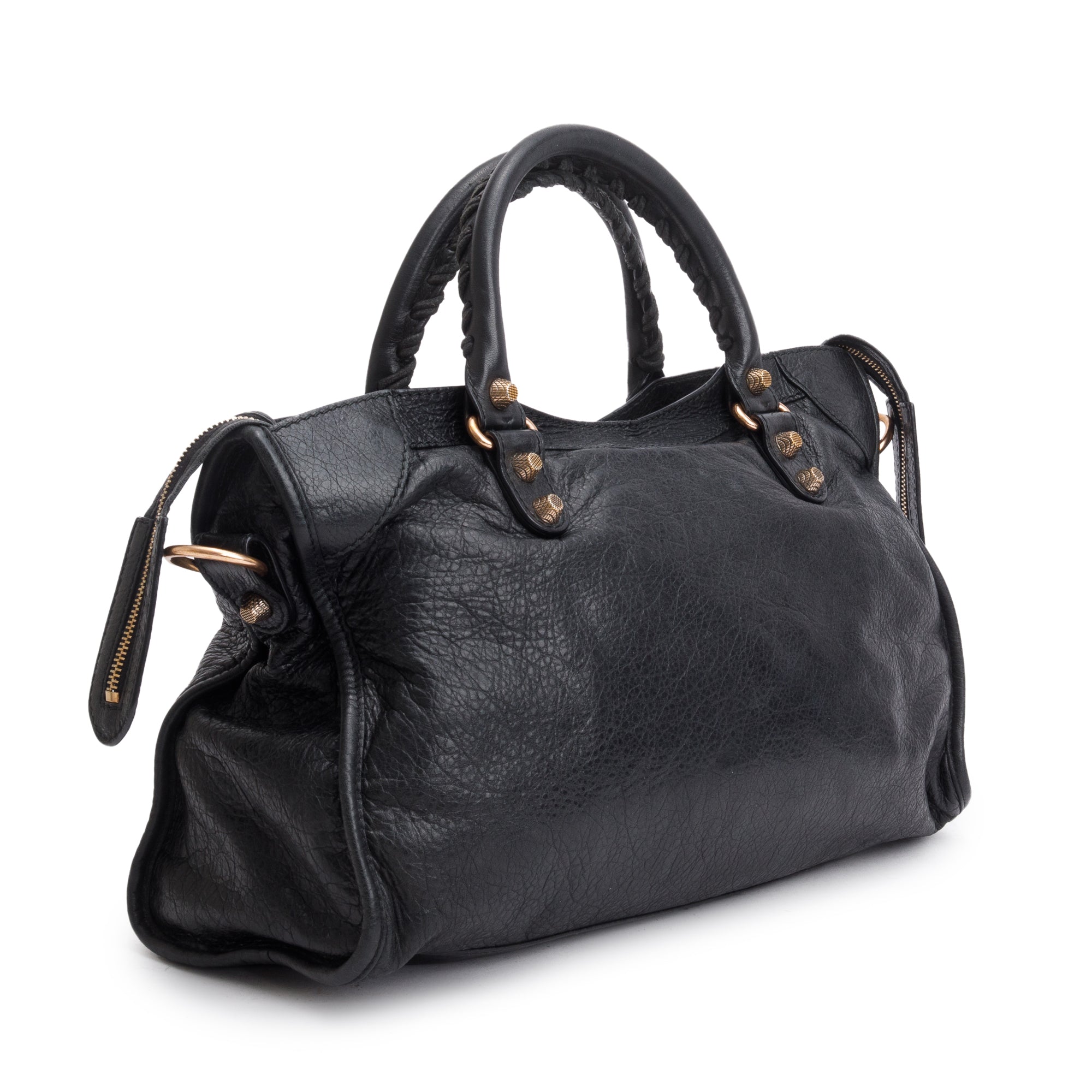 Balenciaga Black Agneau Leather Giant 12 City Bag