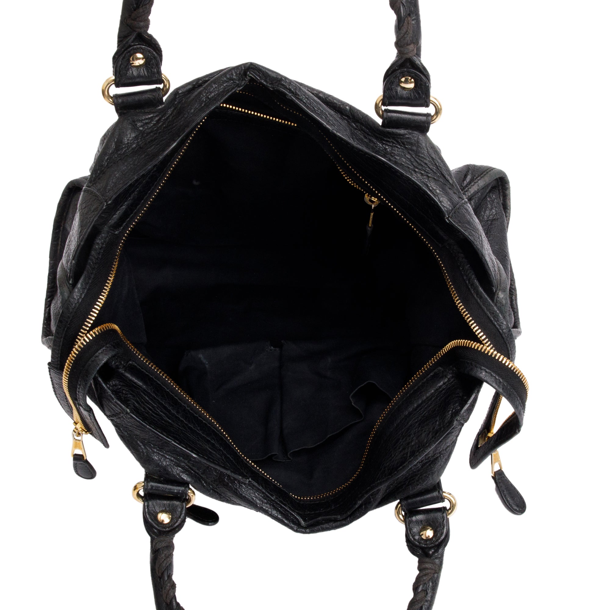 Balenciaga Black Agneau Leather Giant 12 City Bag