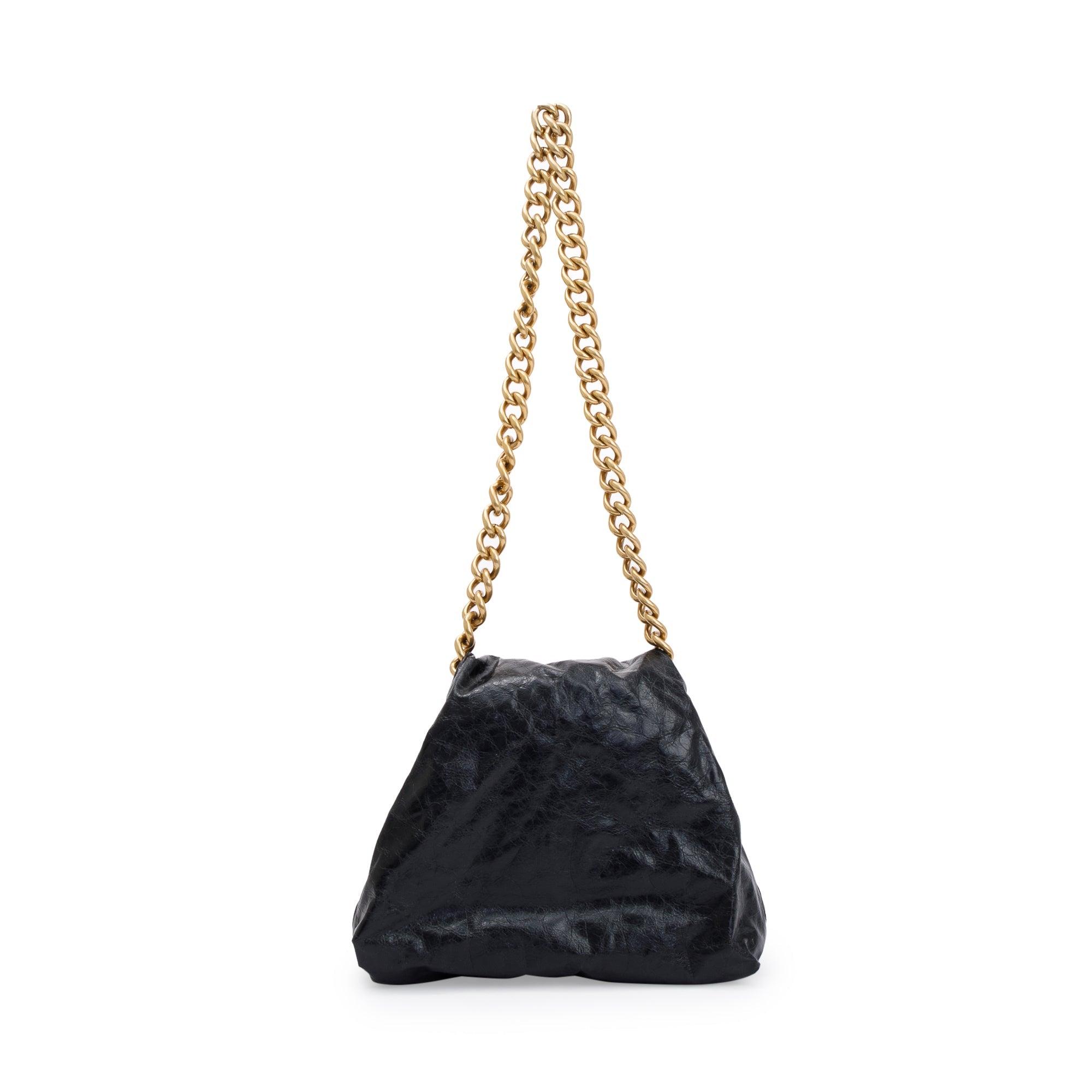 Balenciaga Black Arena Calf Leather Small Puffer Shoulder Bag