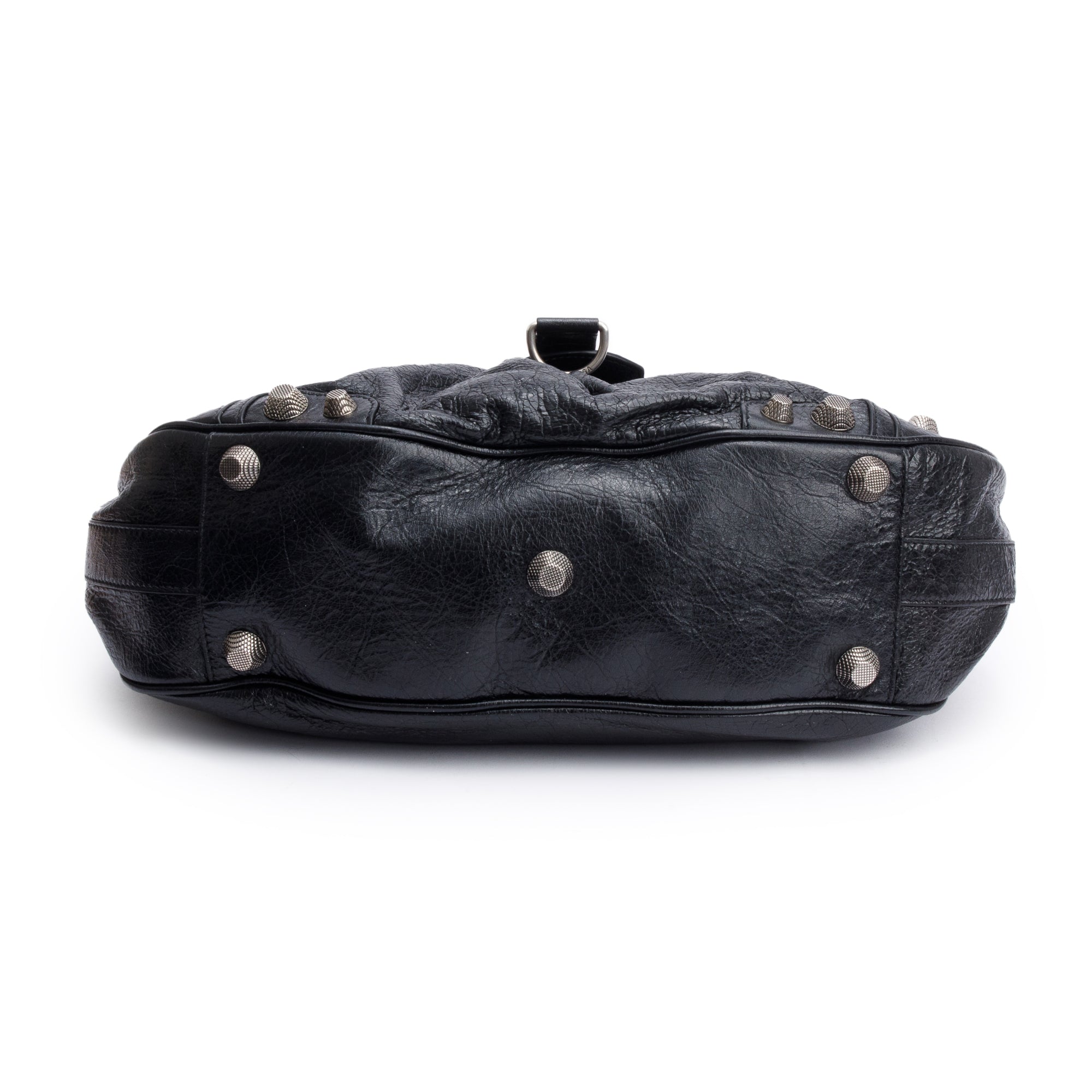 Balenciaga Black Arena Leather Le Cagole Medium Shoulder Bag