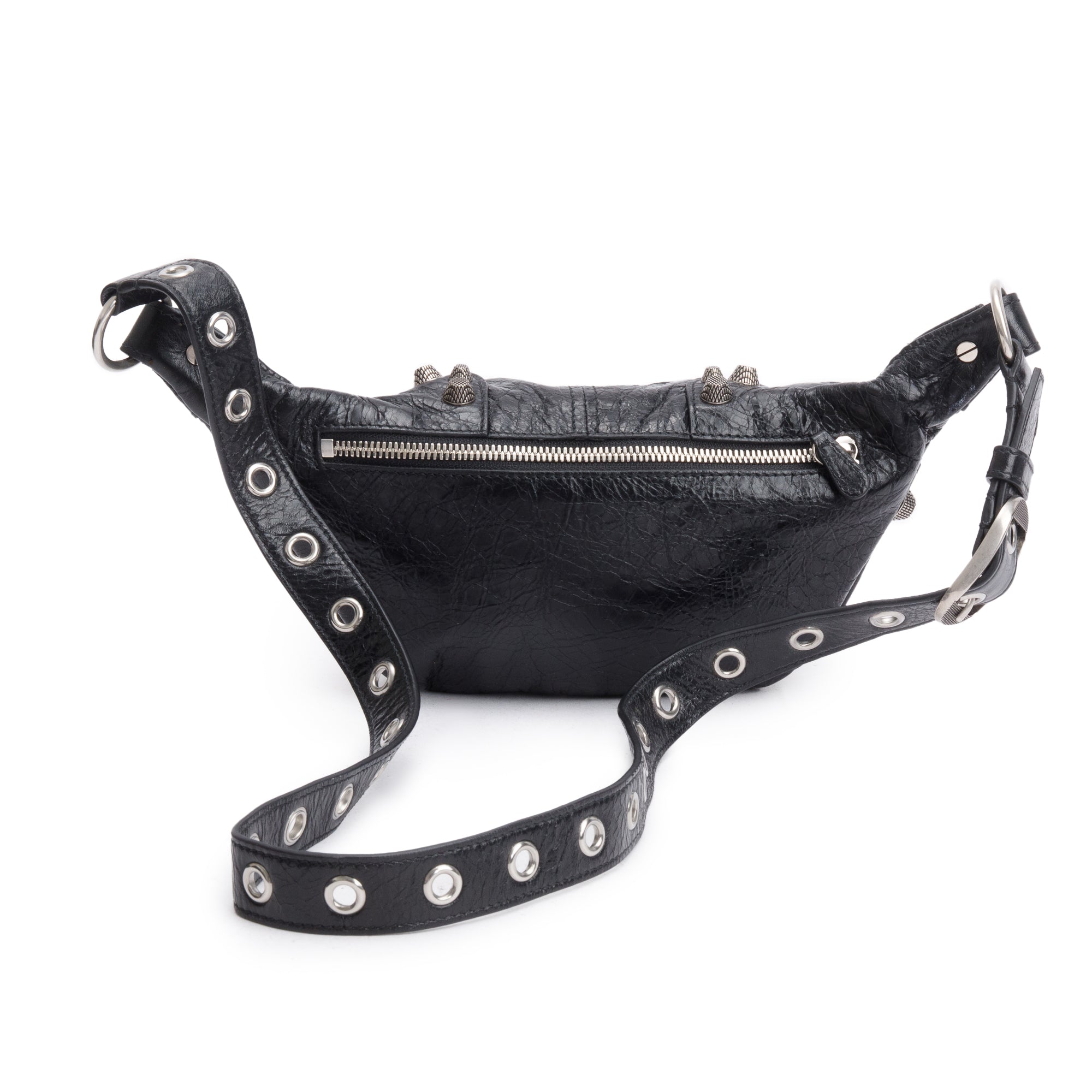 Balenciaga Black Arena Leather Le Cagole Small Belt Bag